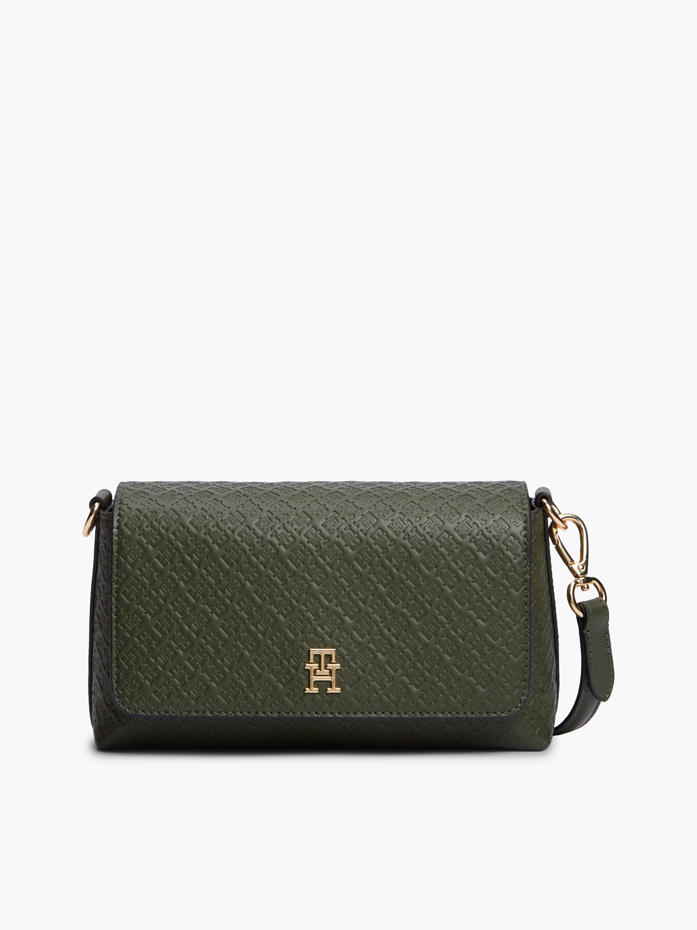 detail Tommy Hilfiger dámská tmavě zelená kabelka