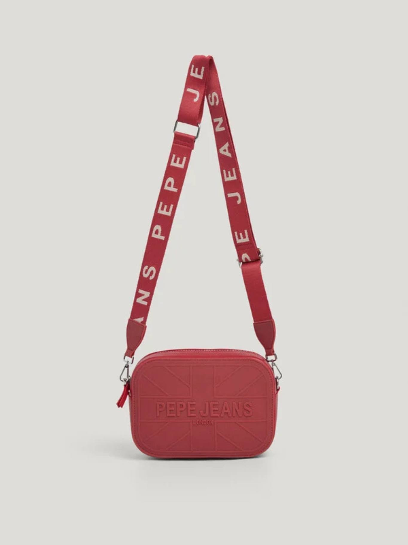 detail Pepe Jeans dámská červená kabelka