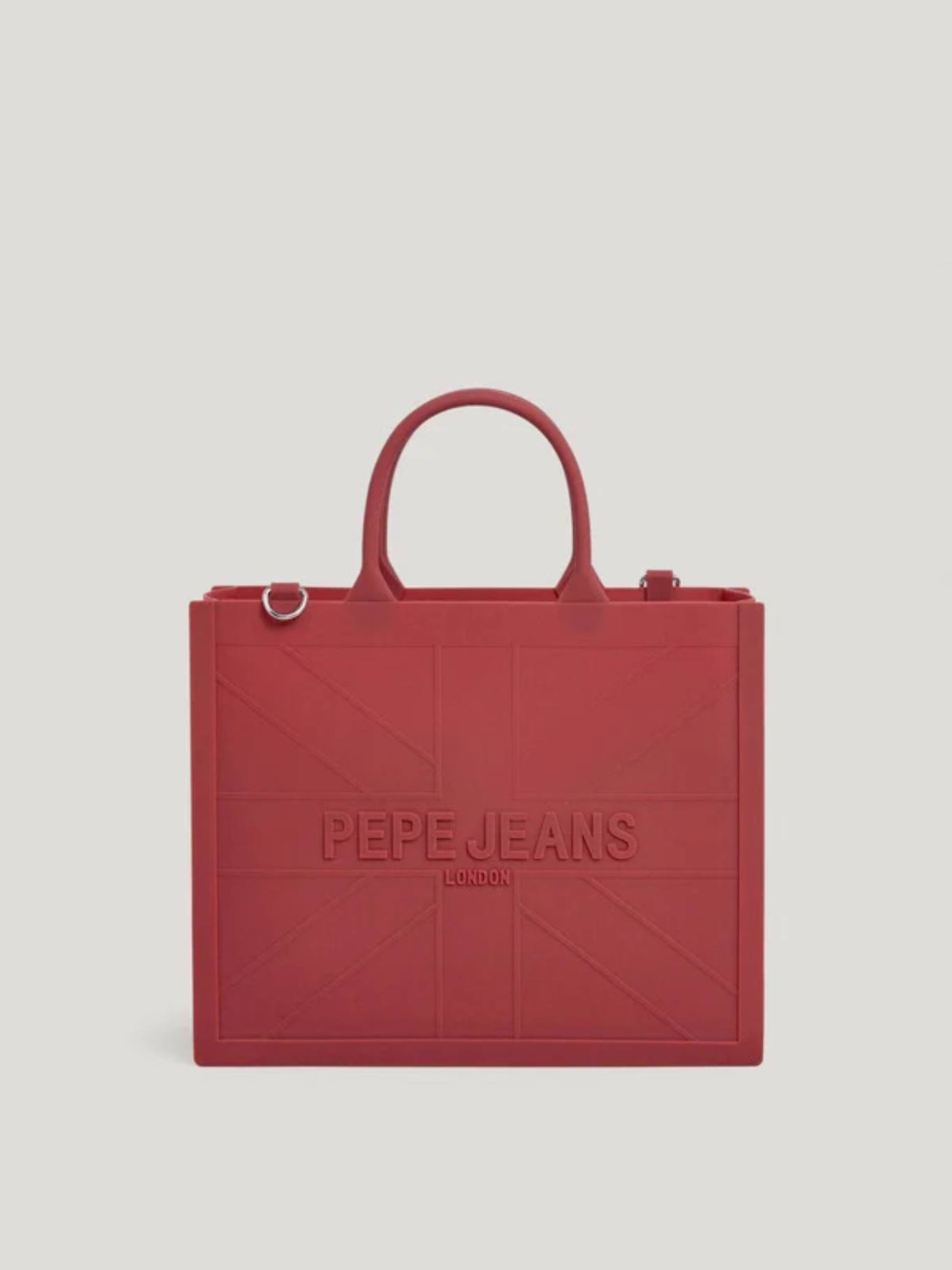 detail Pepe Jeans dámská červená kabelka