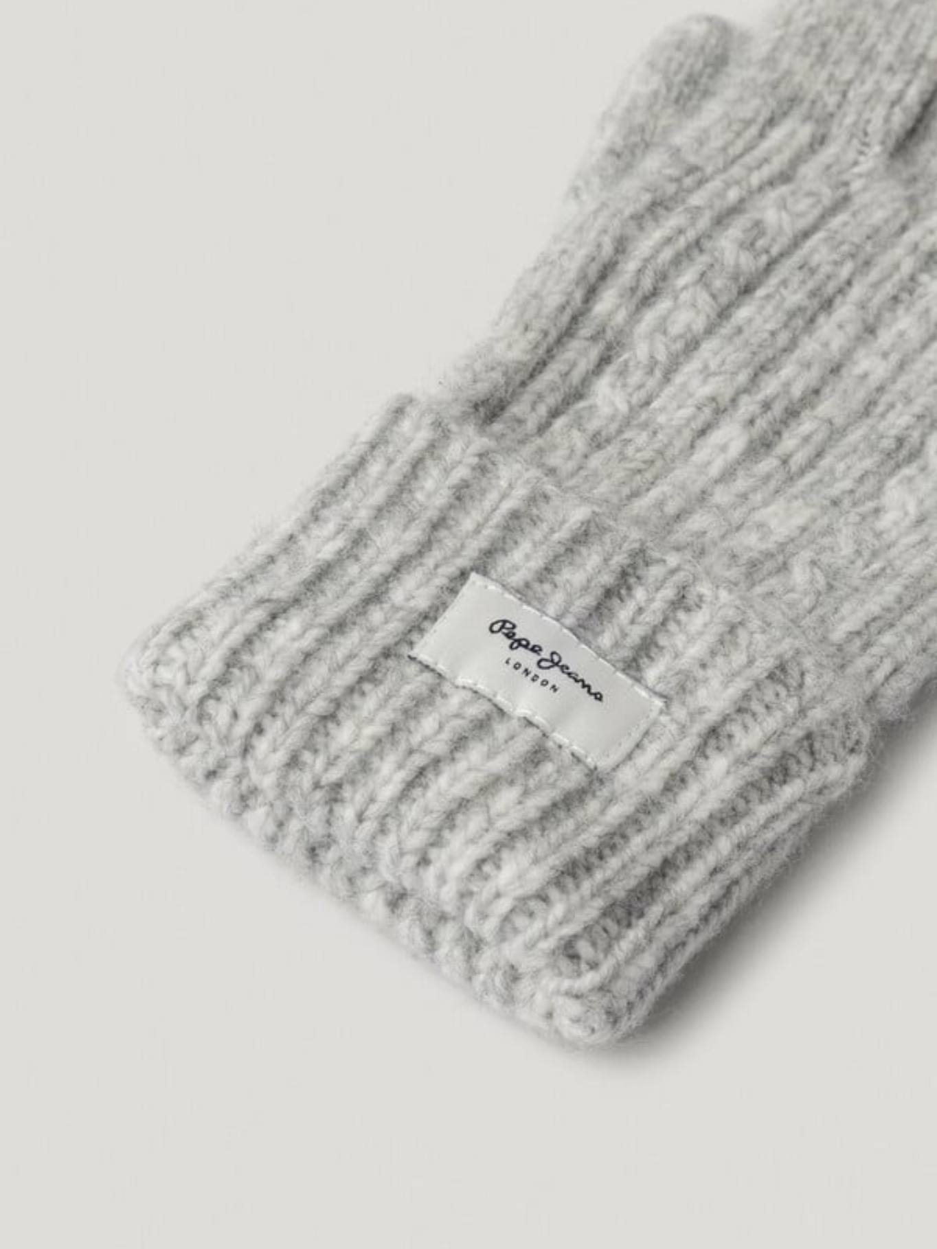 detail Pepe Jeans dámské světle šedé rukavice
