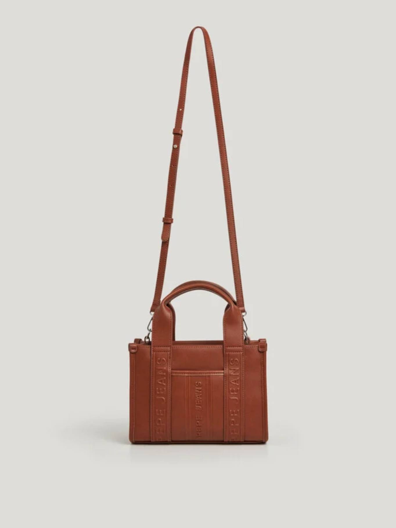 detail Pepe Jeans dámská hnědá kabelka