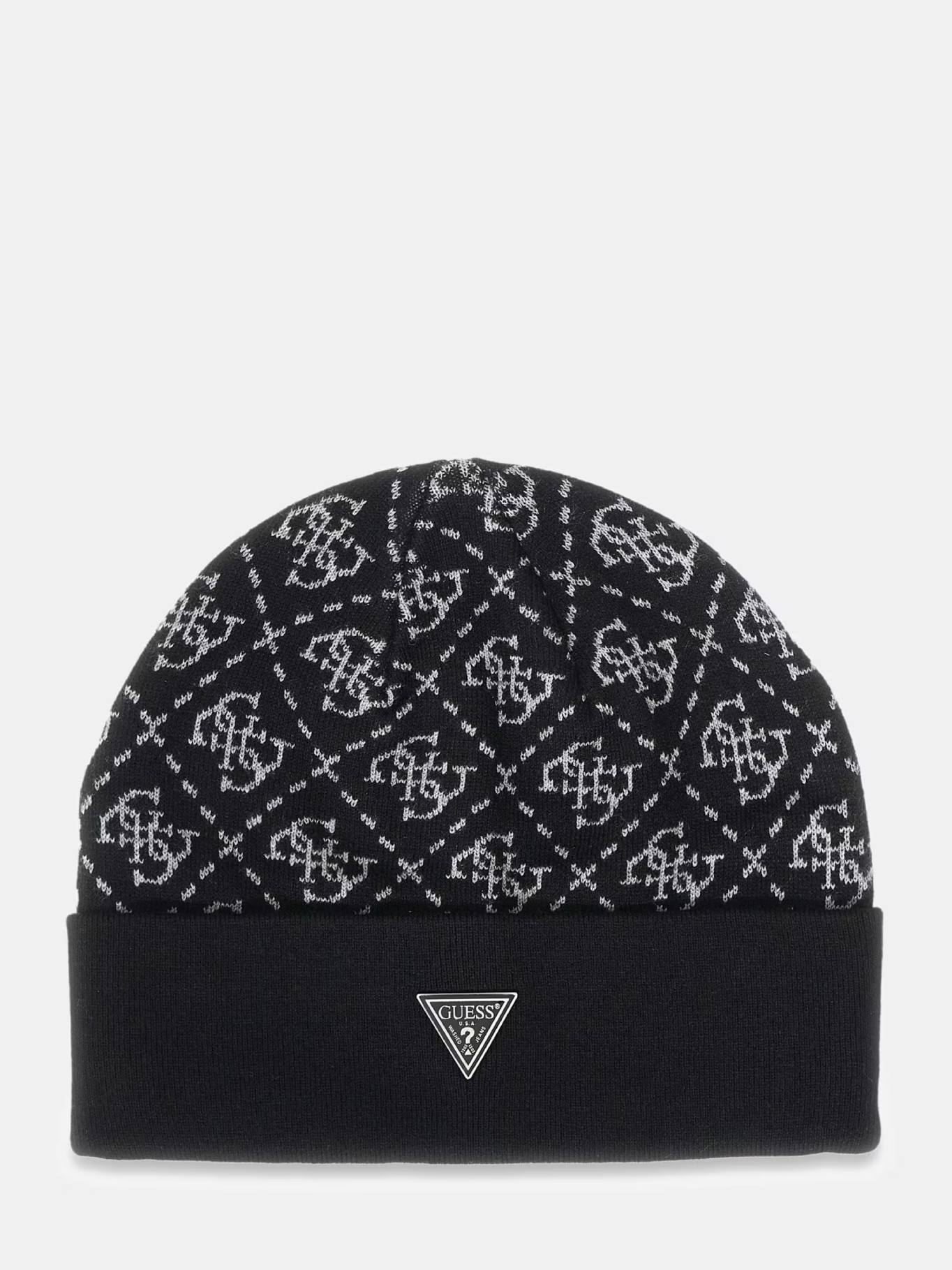 detail Guess pánská černá čepice