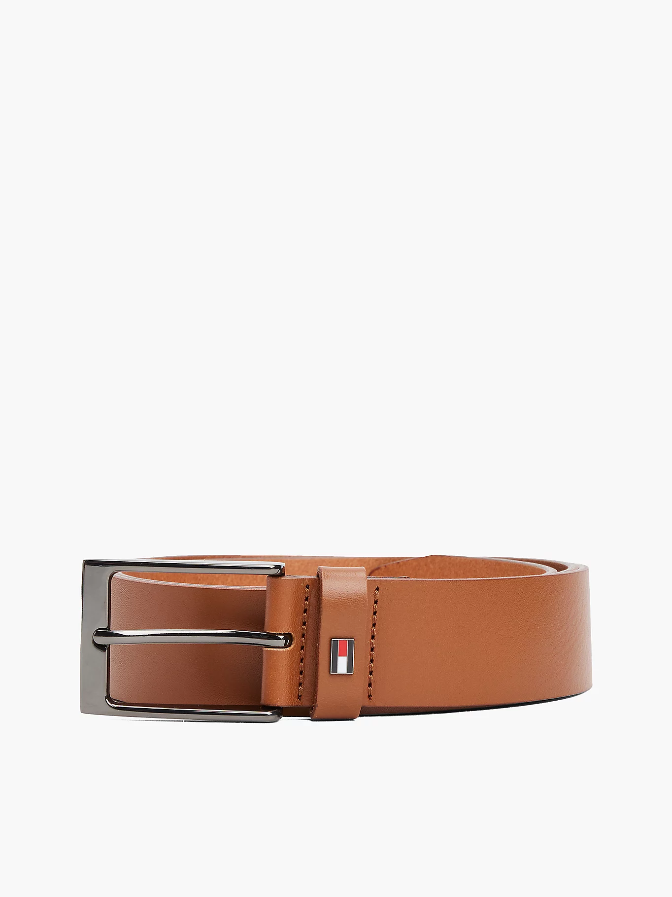 detail Tommy Hilfiger pánský hnědý pásek