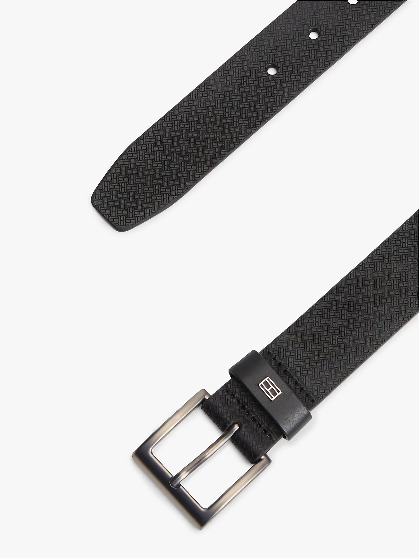 detail Tommy Hilfiger pánský černý pásek