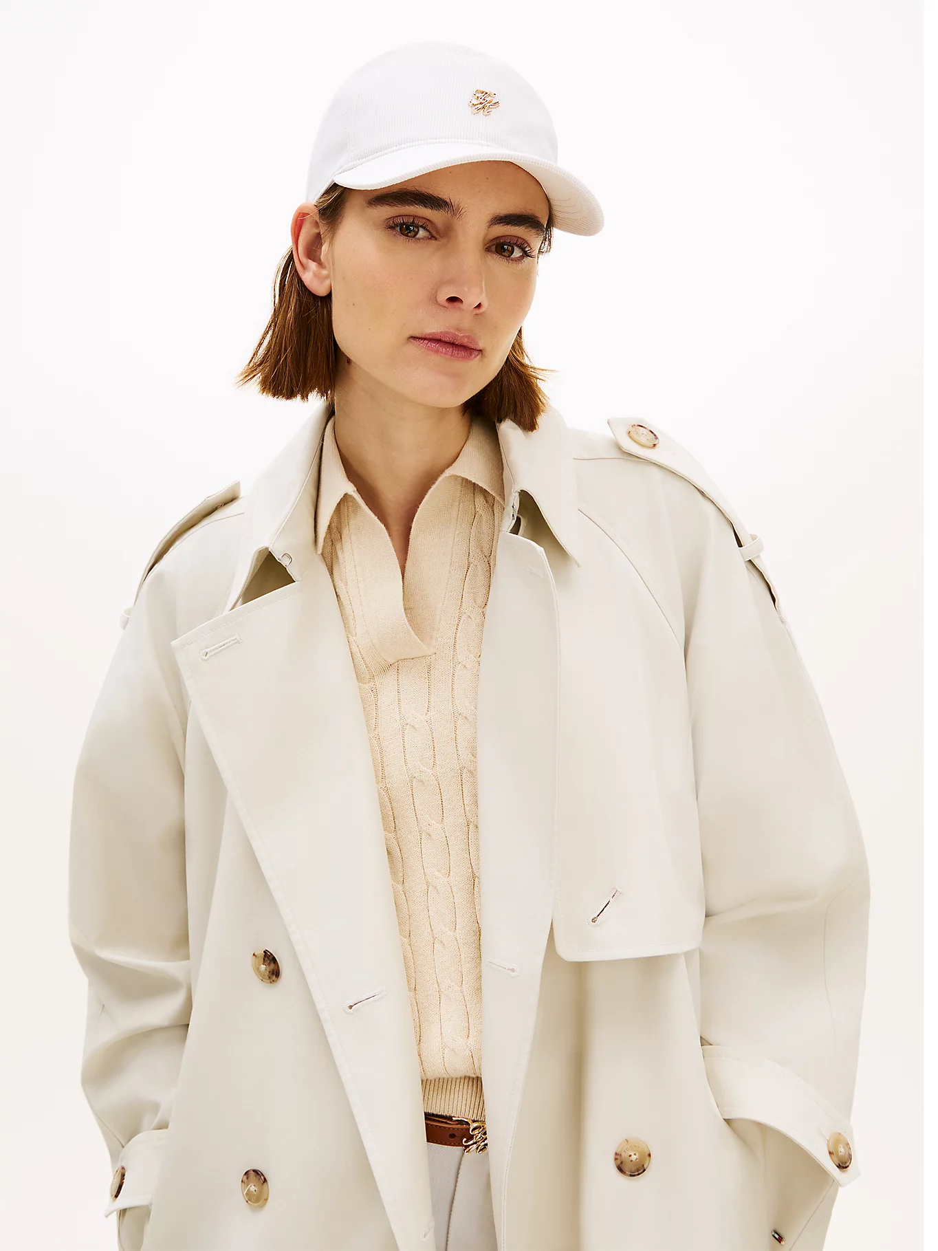detail Tommy Hilfiger dámská béžová kšiltovka