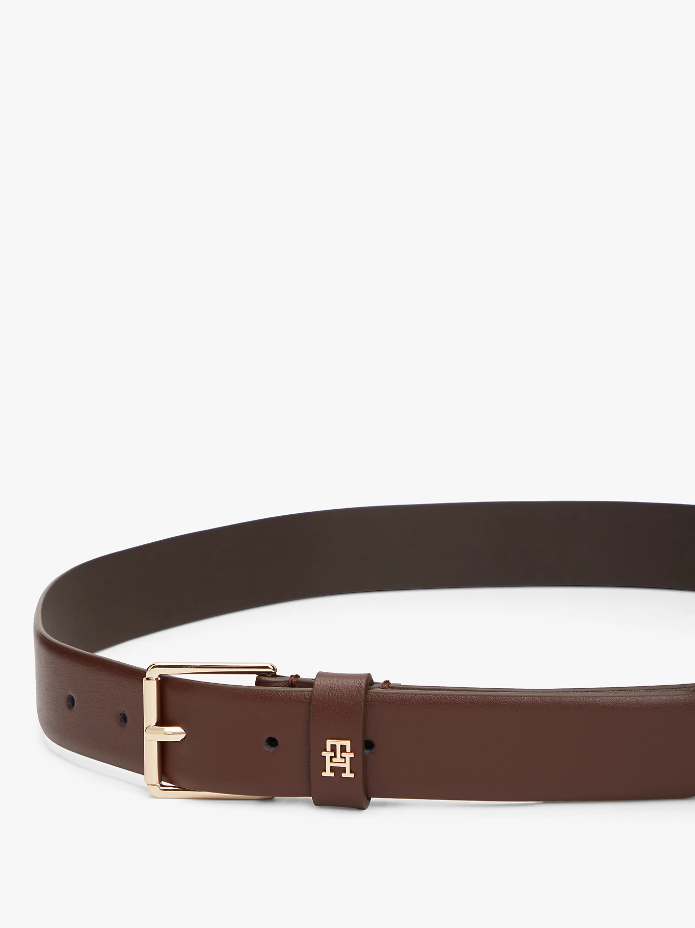 detail Tommy Hilfiger dámský hnědý pásek