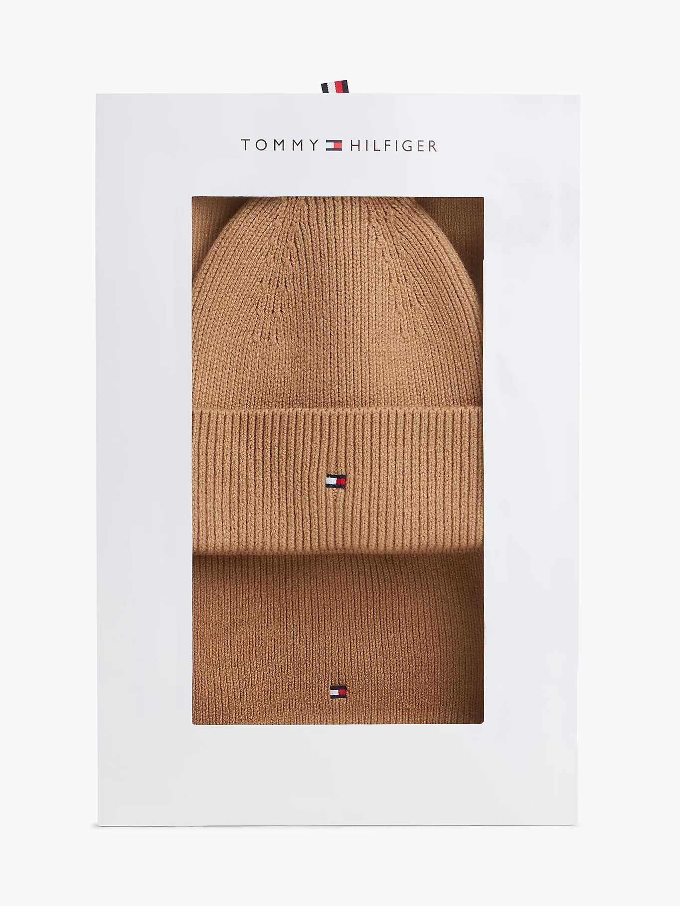 detail Tommy Hilfiger dámská dárková sada čepice a šály
