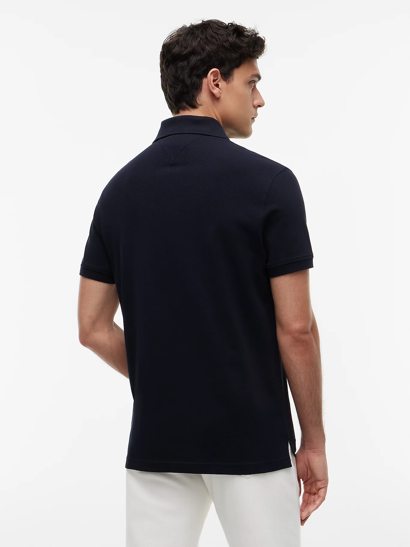 detail Tommy Hilfiger pánské tmavě modré polo tričko