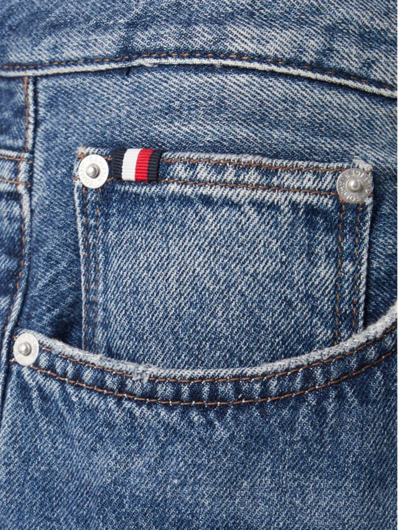 detail Tommy Hilfiger pánské modré džíny