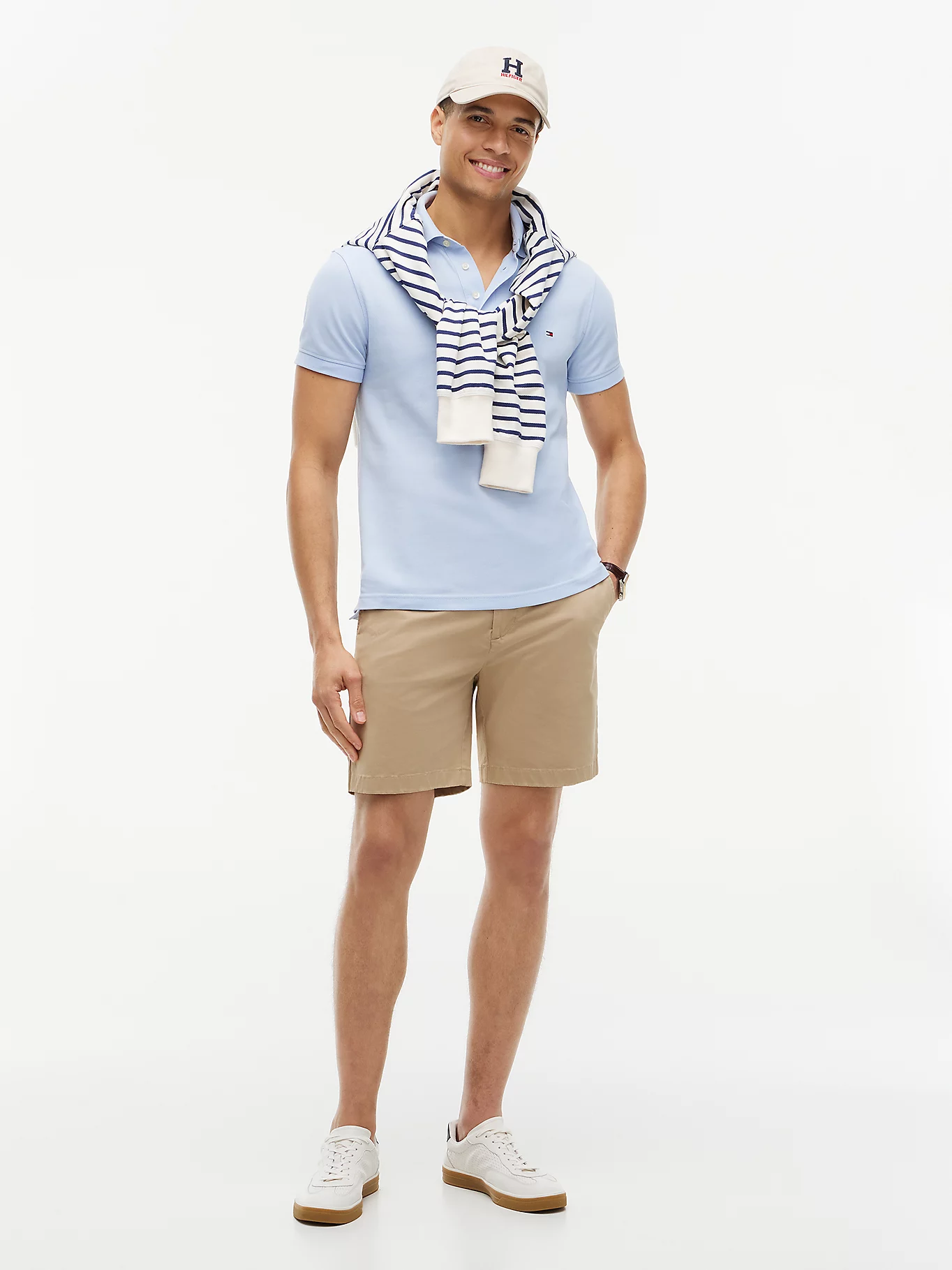 detail   Tommy Hilfiger pánské modré polo tričko