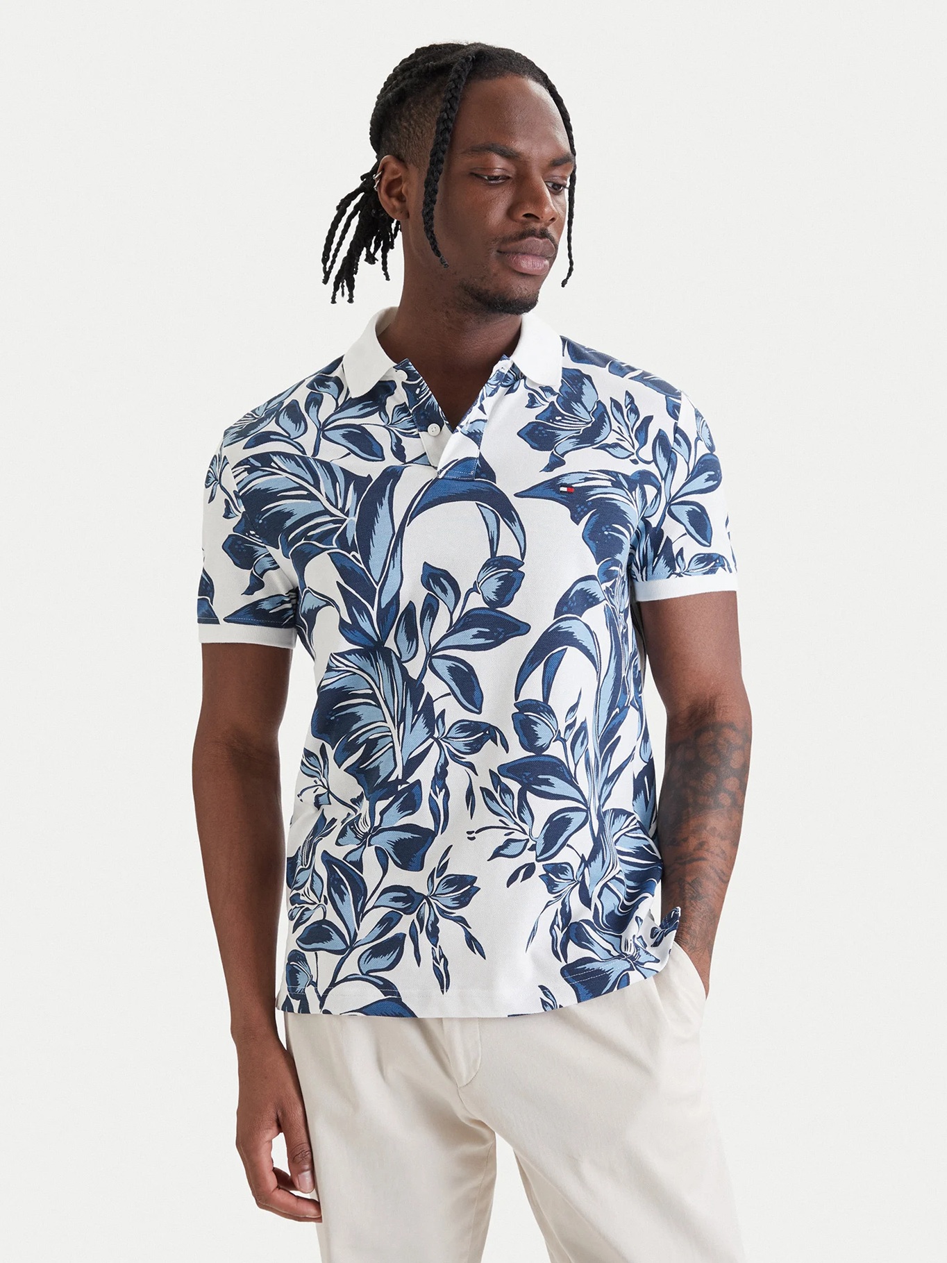 detail Tommy Hilfiger pánské vzorované polo tričko