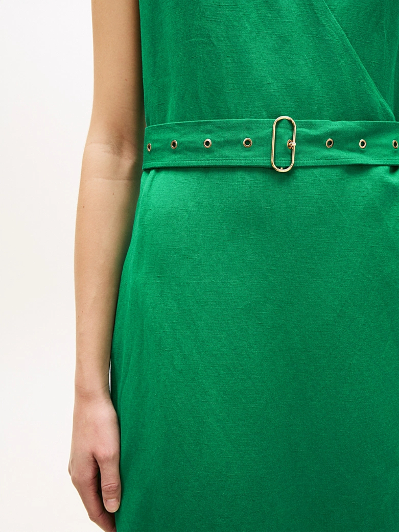 detail Tommy Hilfiger dámské zelené šaty