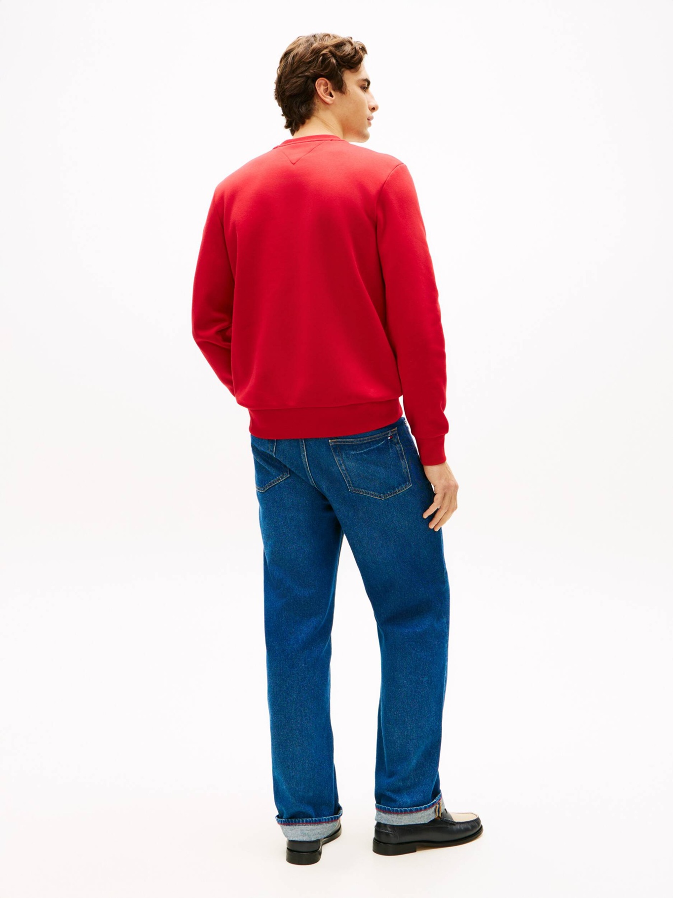 detail Tommy Hilfiger pánská červená mikina