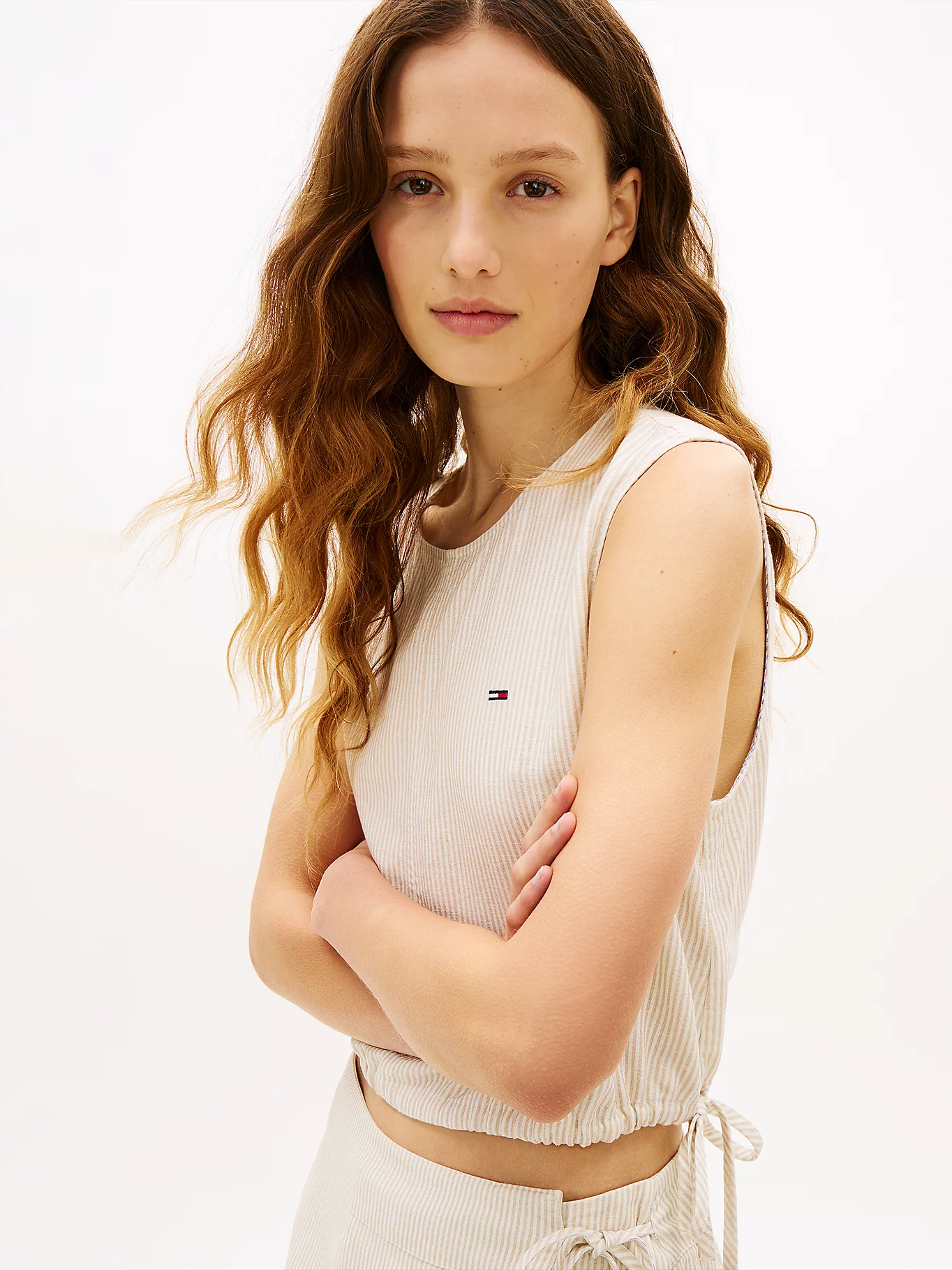 detail Tommy Jeans dámská pruhovaná halenka