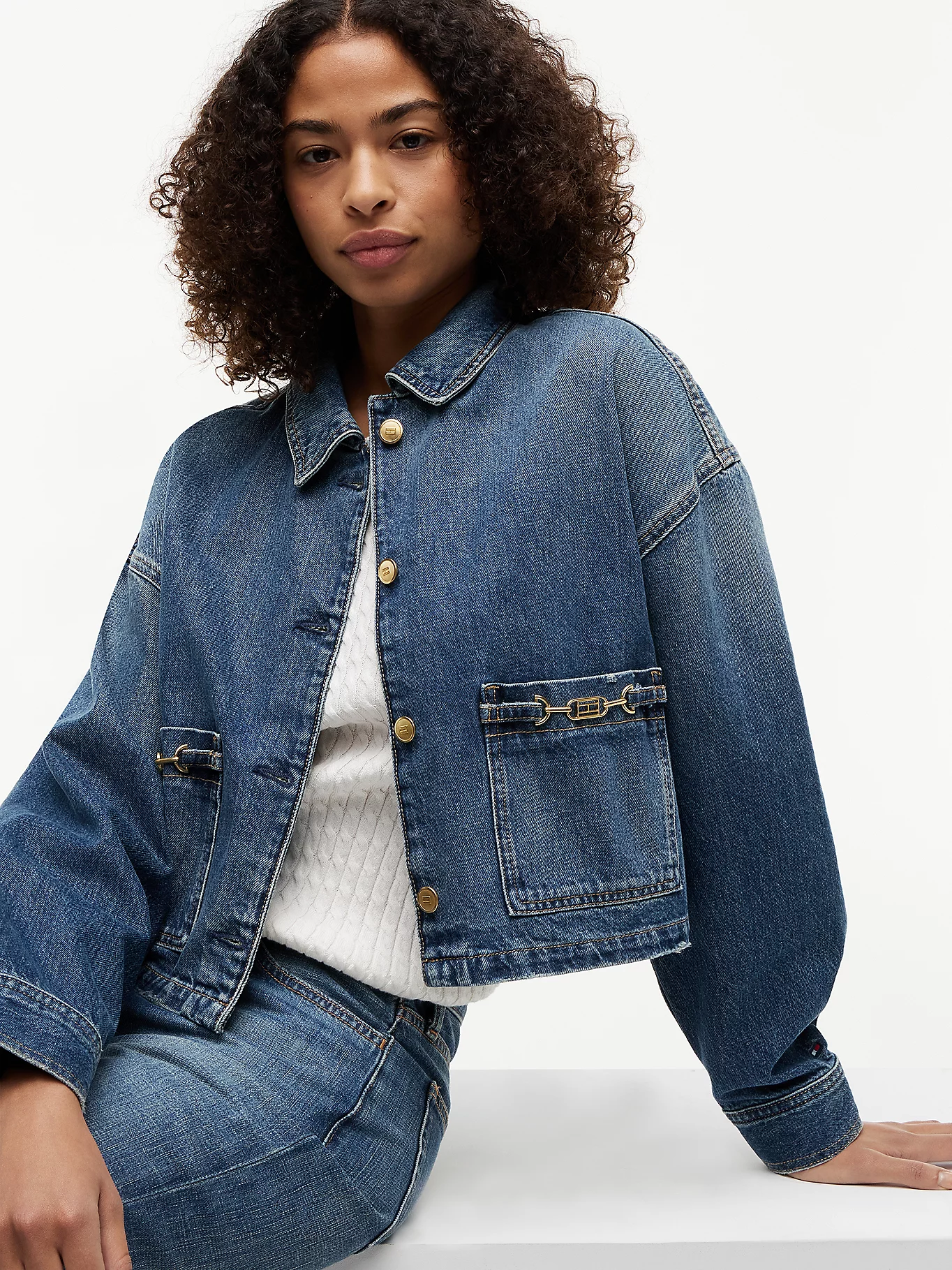 detail Tommy Hilfiger dámská džínová bunda