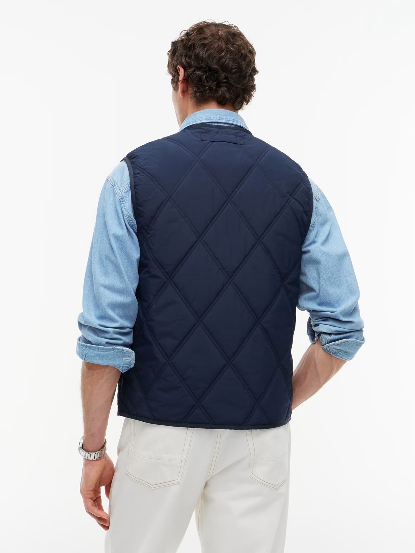 detail Tommy Hilfiger pánská tmavě modrá vesta