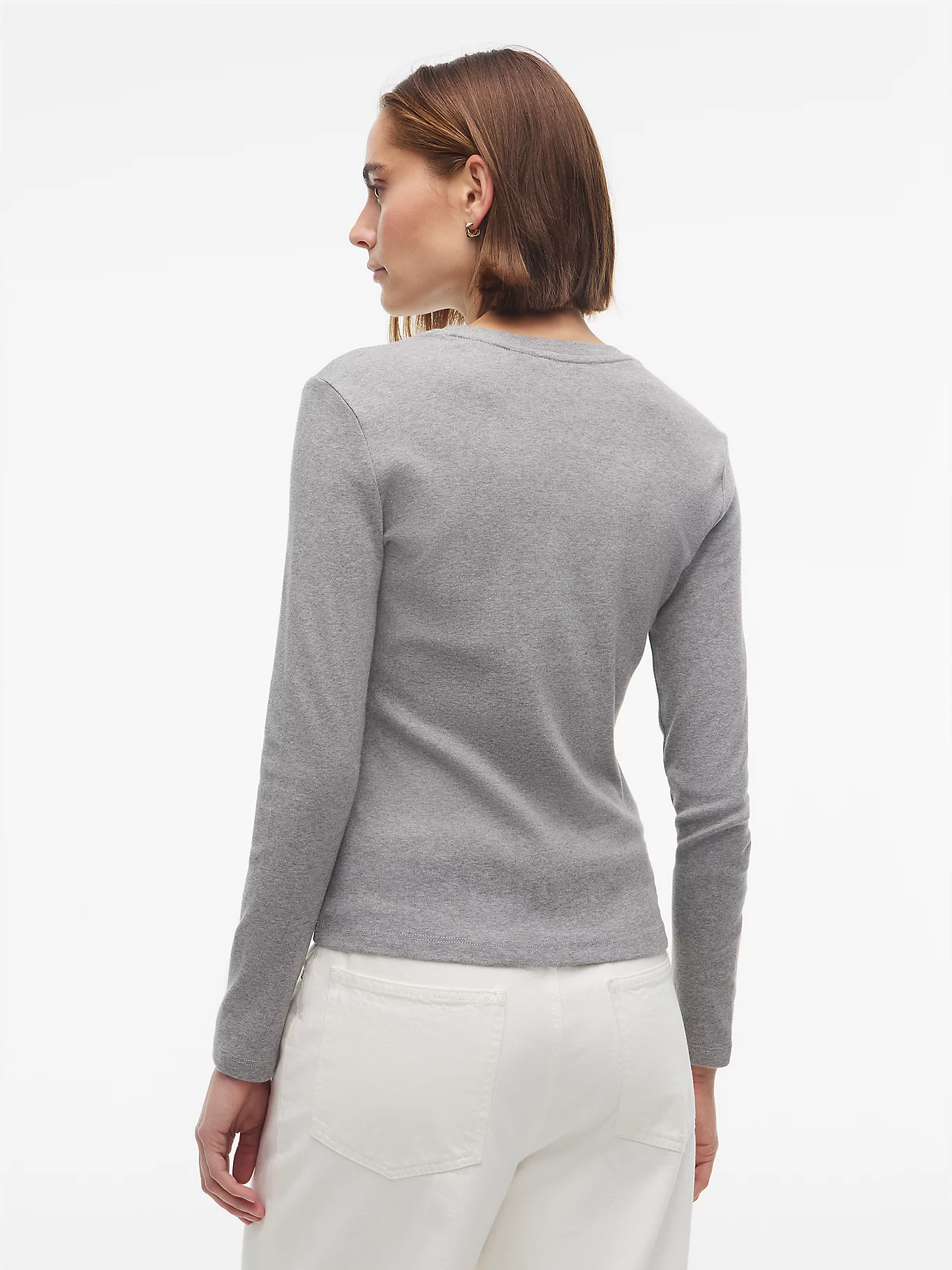 detail Tommy Hilfiger dámské šedé tričko