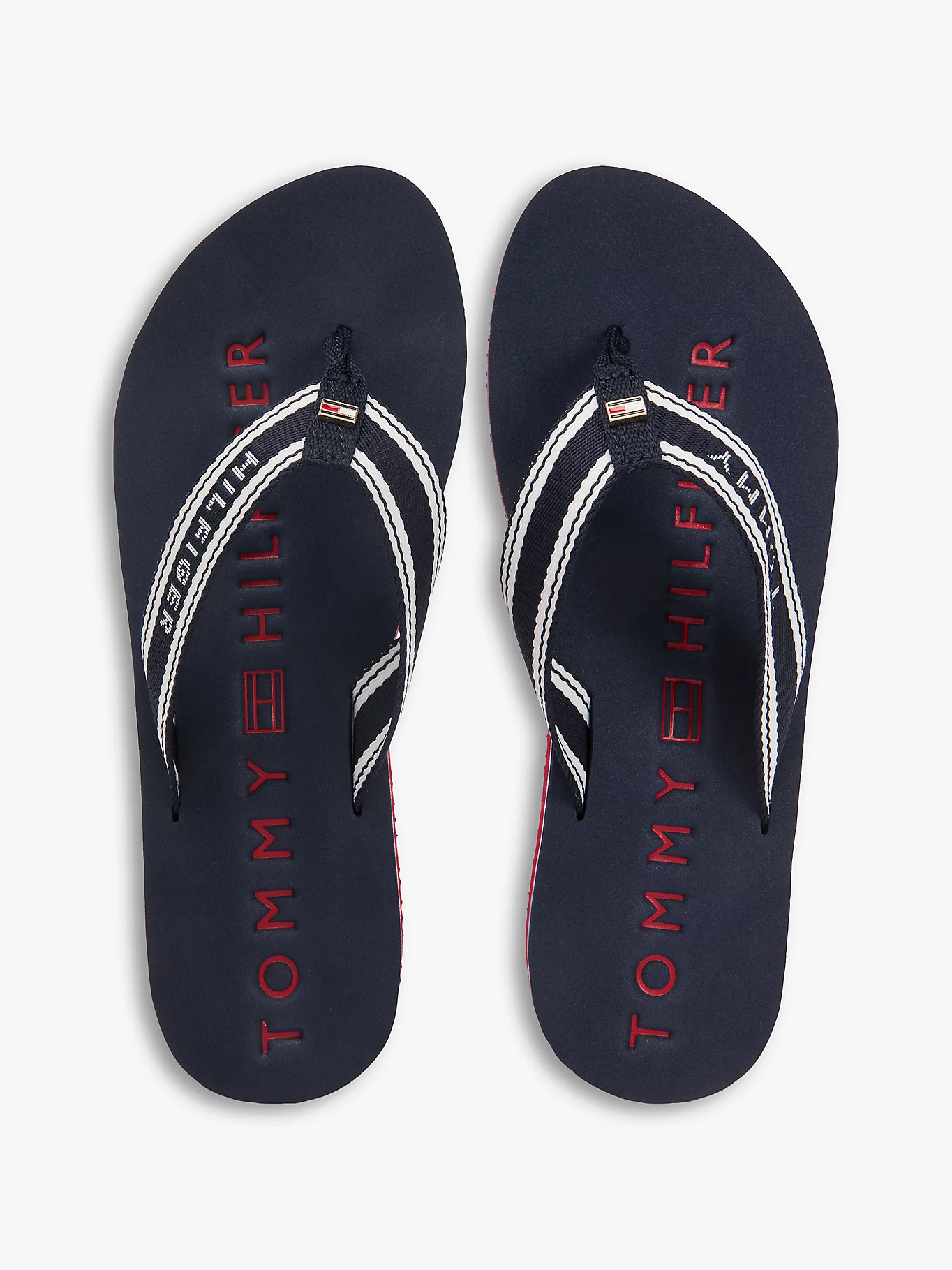 detail Tommy Hilfiger dámské tmavě modré žabky