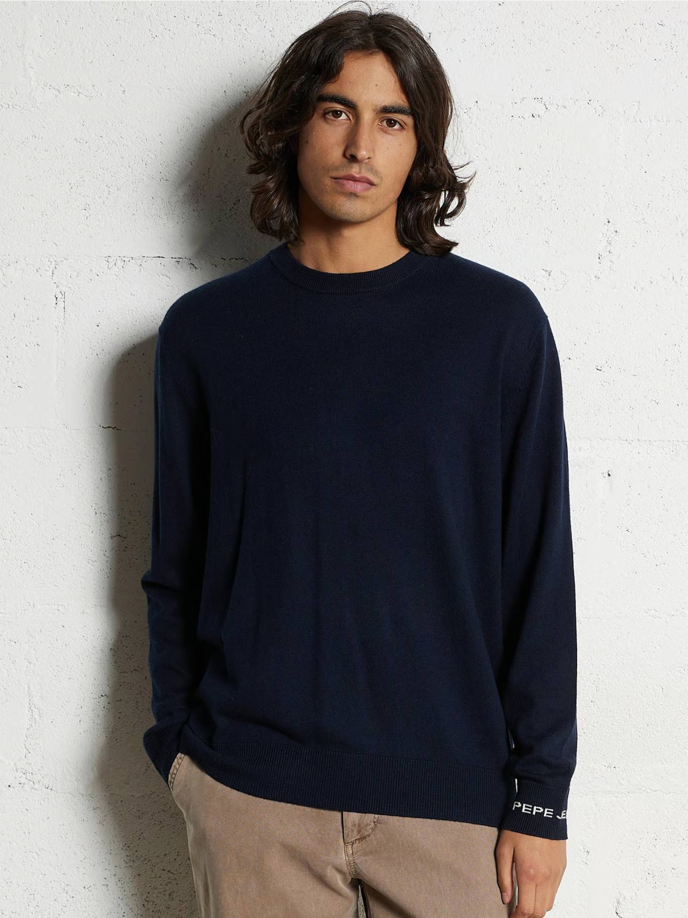 detail Pepe Jeans pánský tmavě modrý svetr