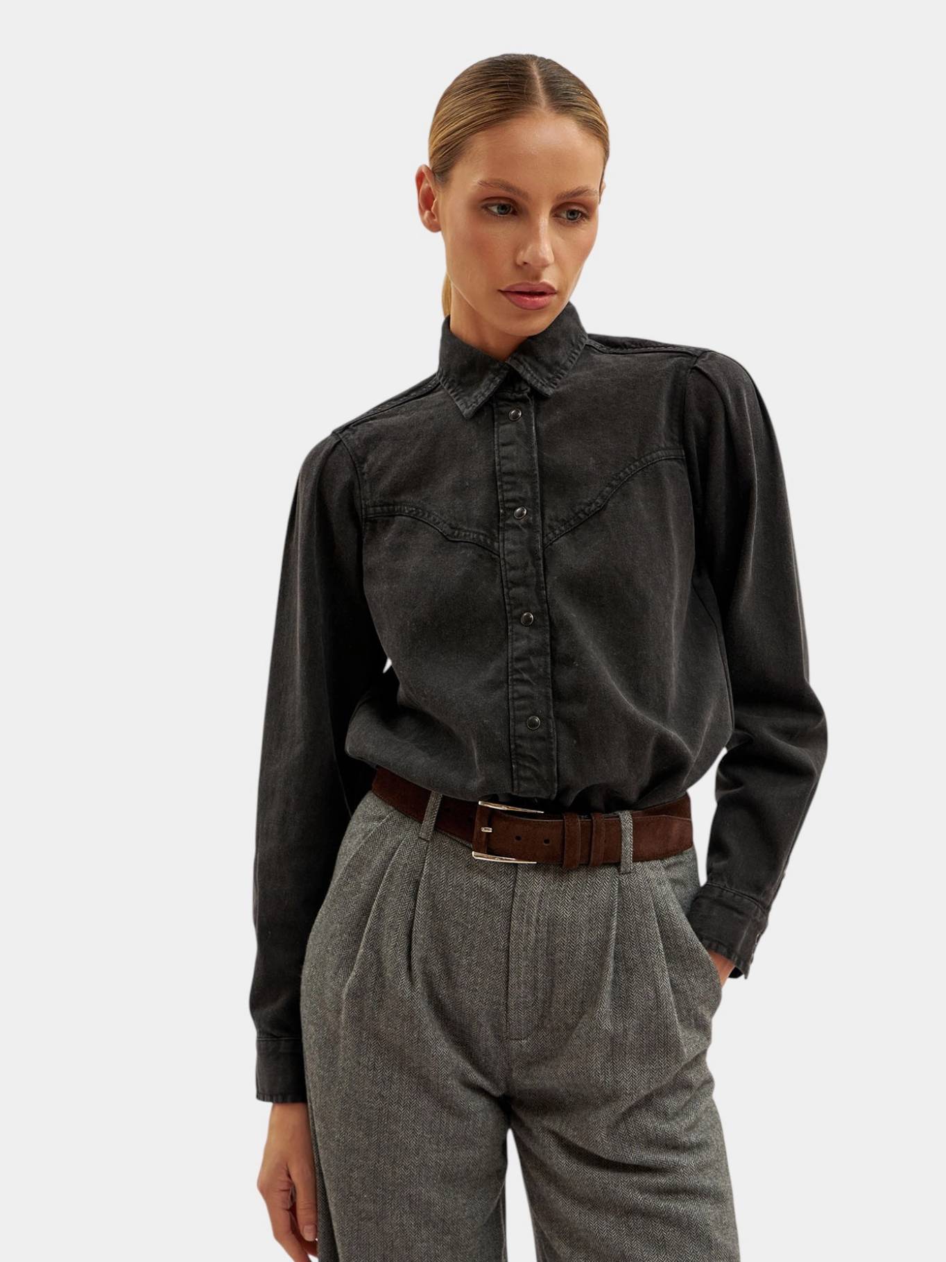 detail Pepe Jeans dámská černá košile