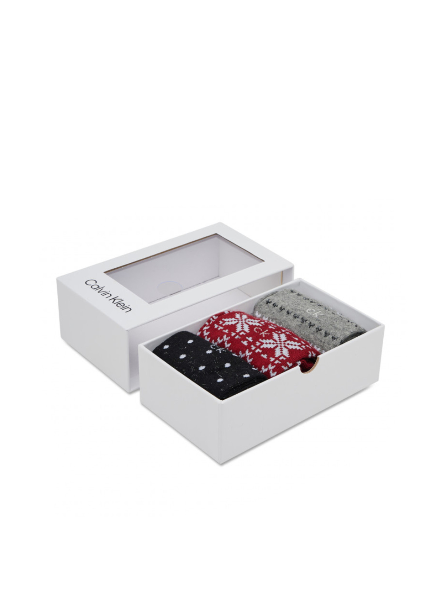 detail Calvin Klein dámské vzorované ponožky 3 pack