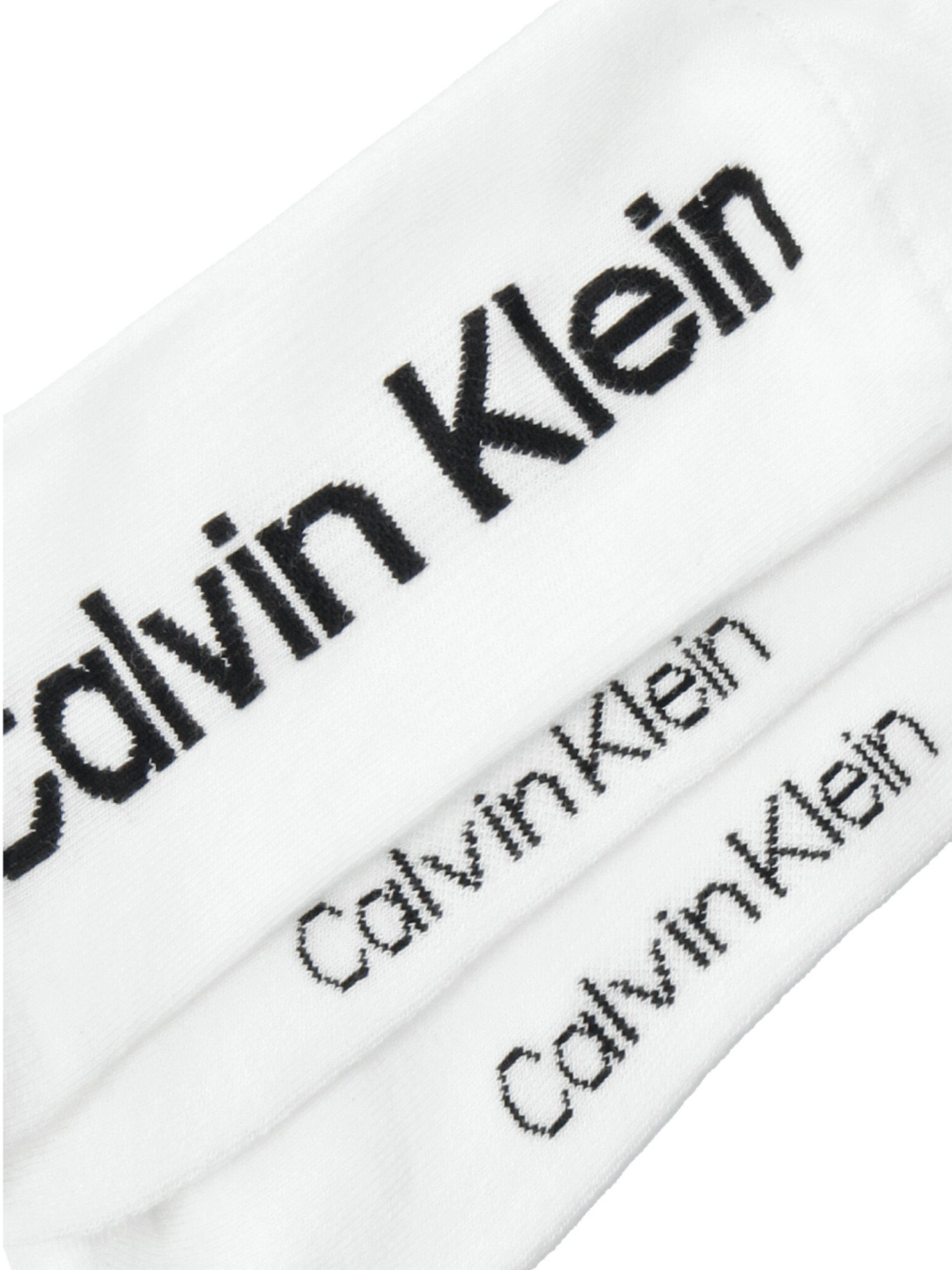 detail Calvin Klein pánské bílé ponožky 3pack