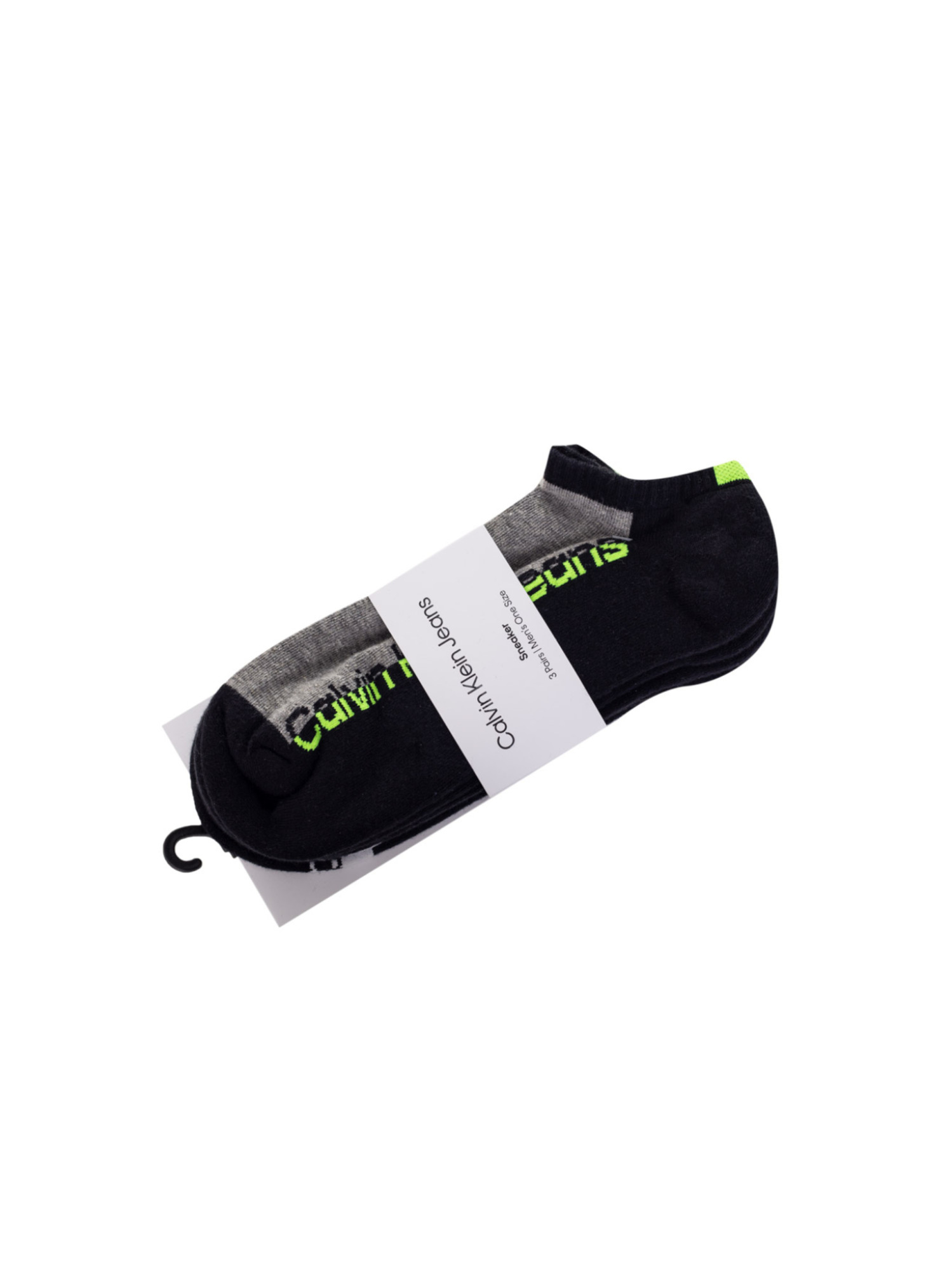 detail Calvin Klein pánské černé ponožky 3pack