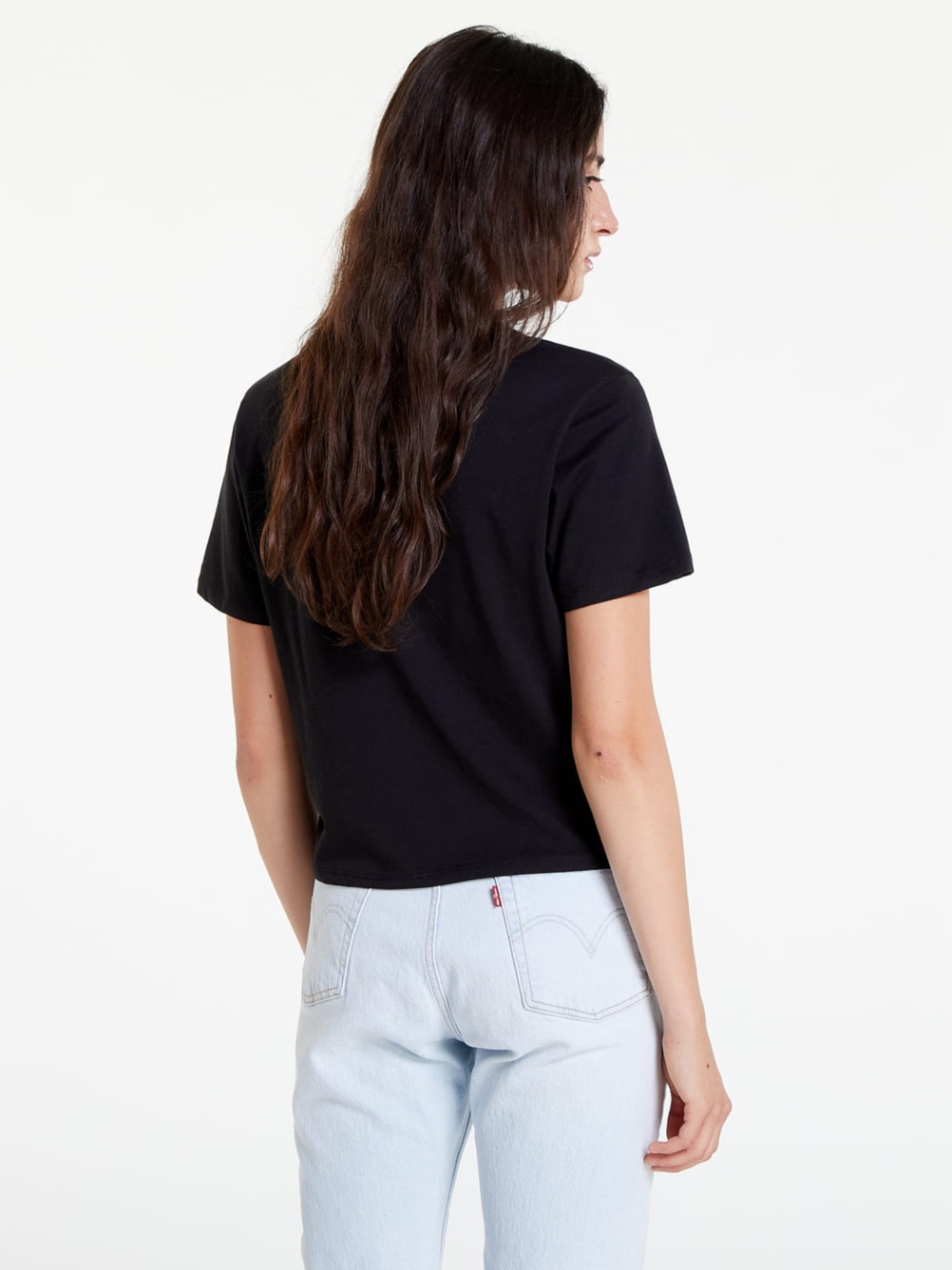 detail Tommy Jeans dámské černé tričko