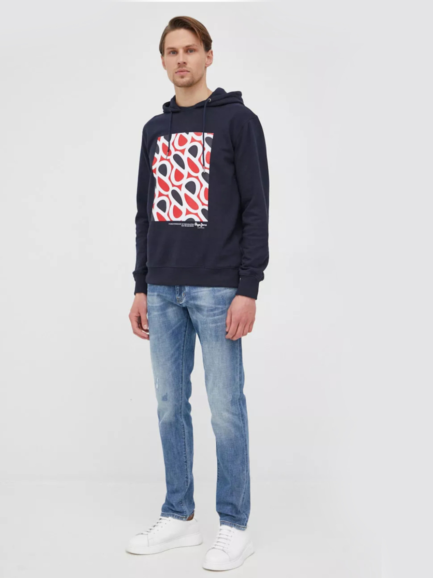 detail Pepe Jeans pánská tmavě modrá mikina Dardanus