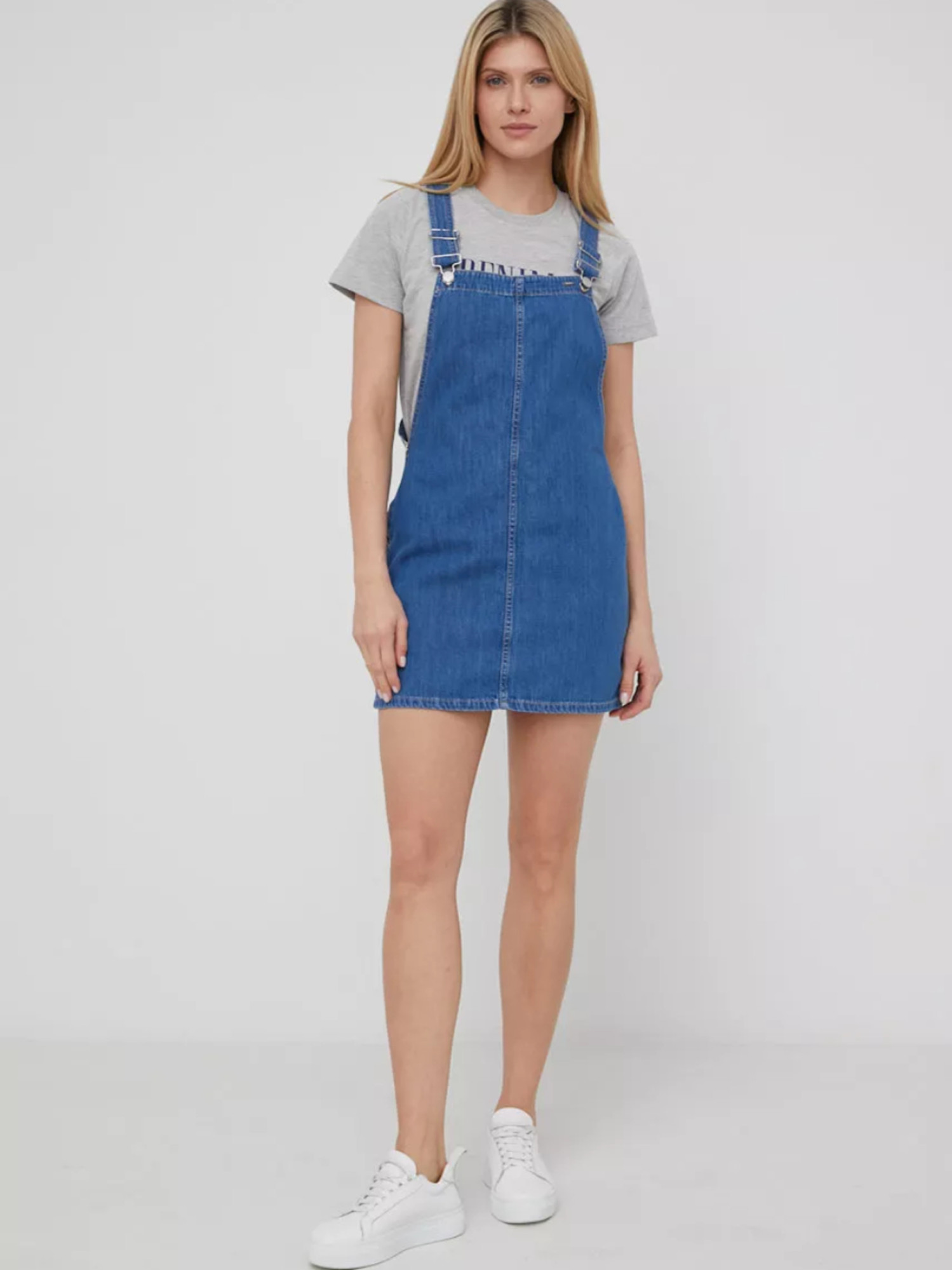 detail Pepe Jeans dámské modré džínové šaty Crane