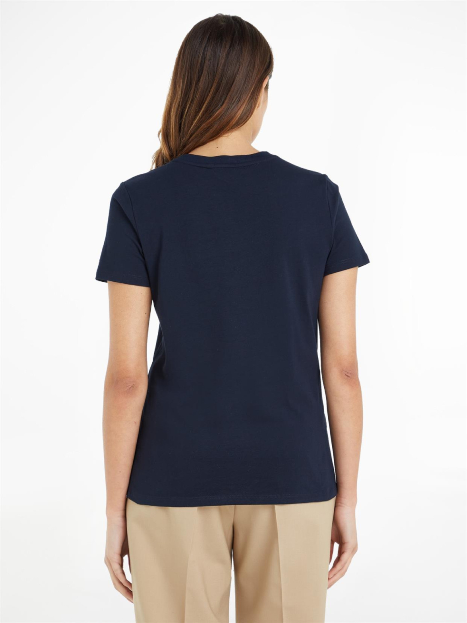 detail Tommy Hilfiger dámské tmavě modré tričko