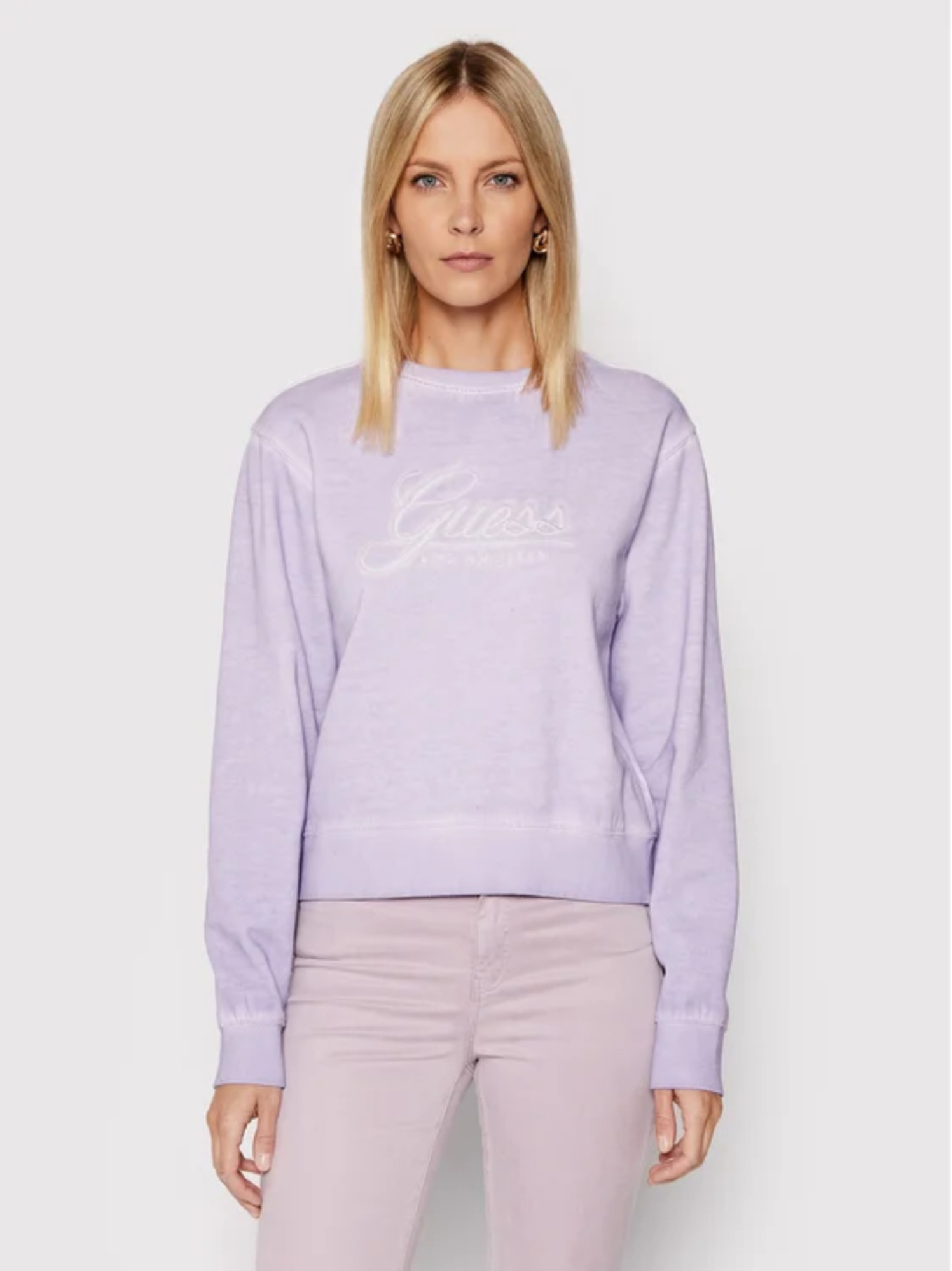 detail Guess dámská fialová mikina