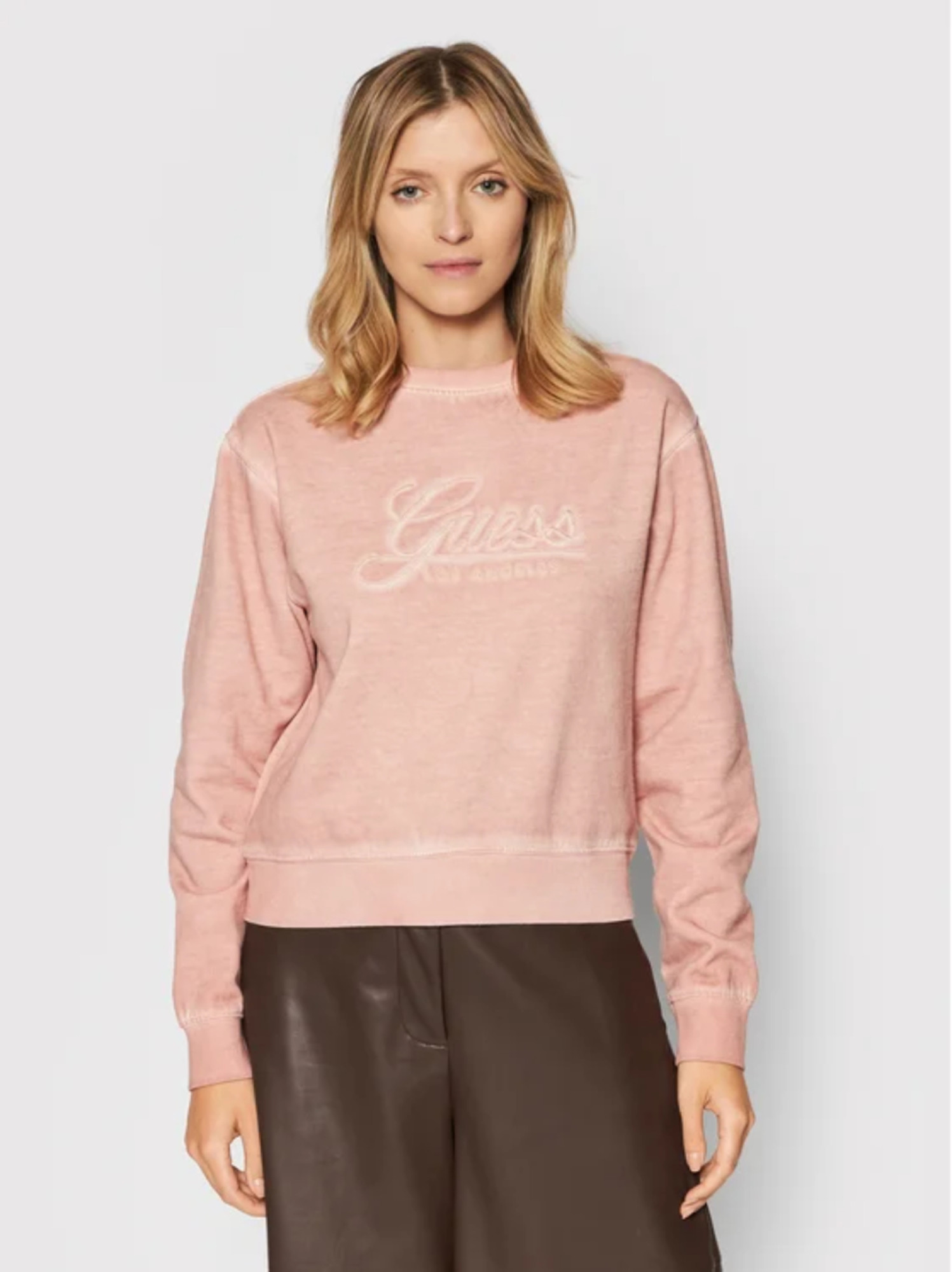 detail Guess dámská oranžová mikina