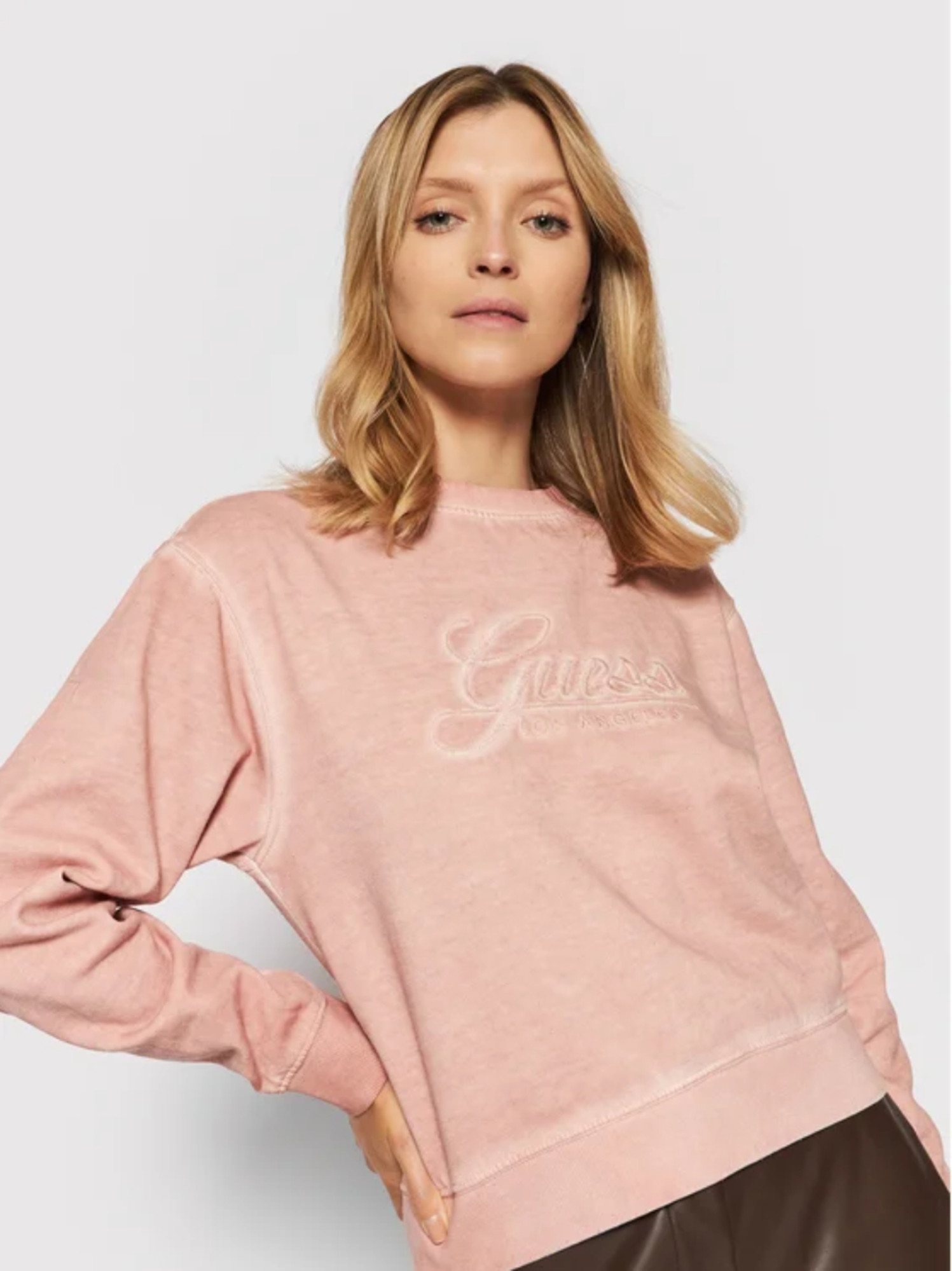 detail Guess dámská oranžová mikina