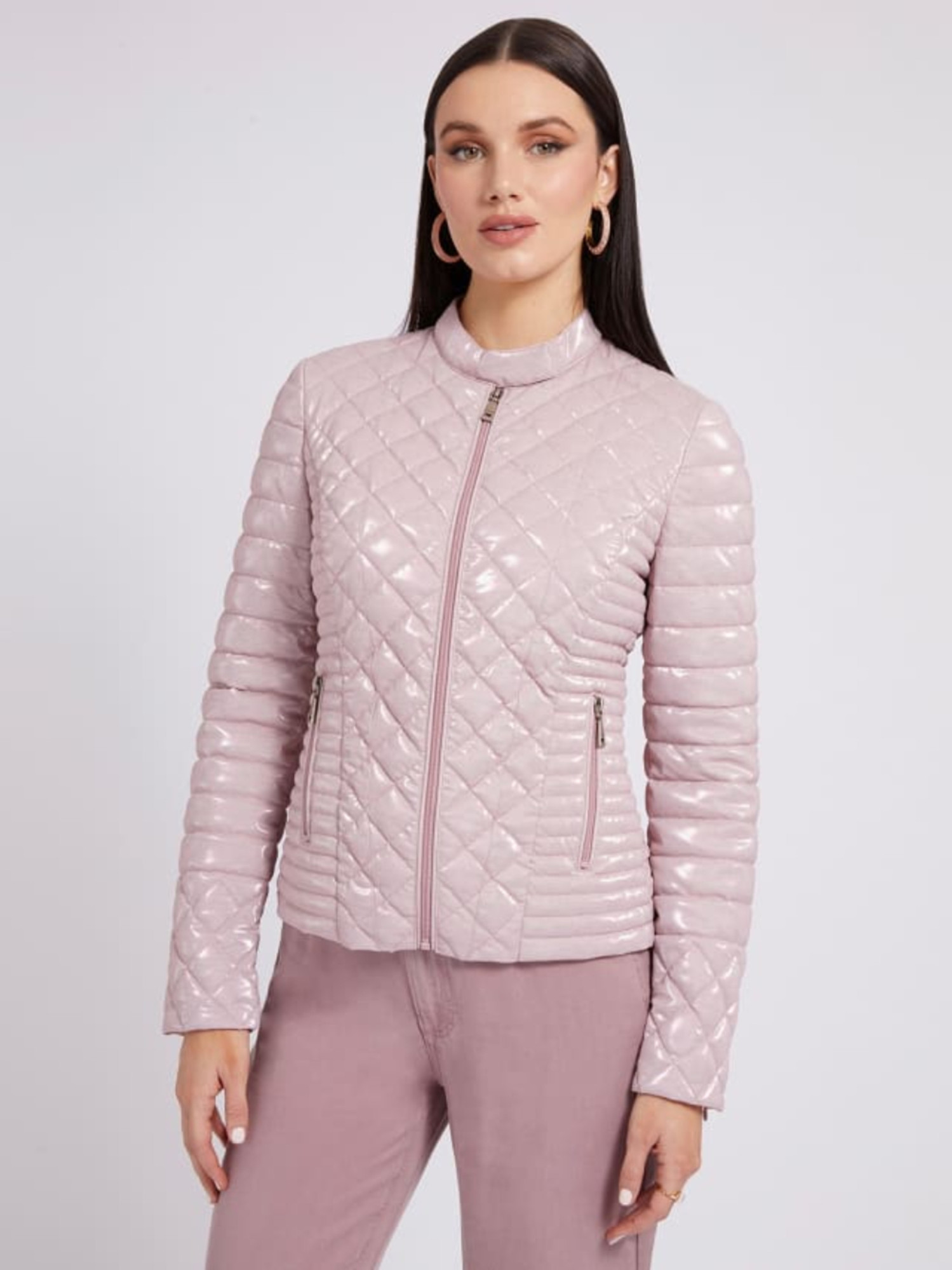 detail Guess dámská starorůžová bunda