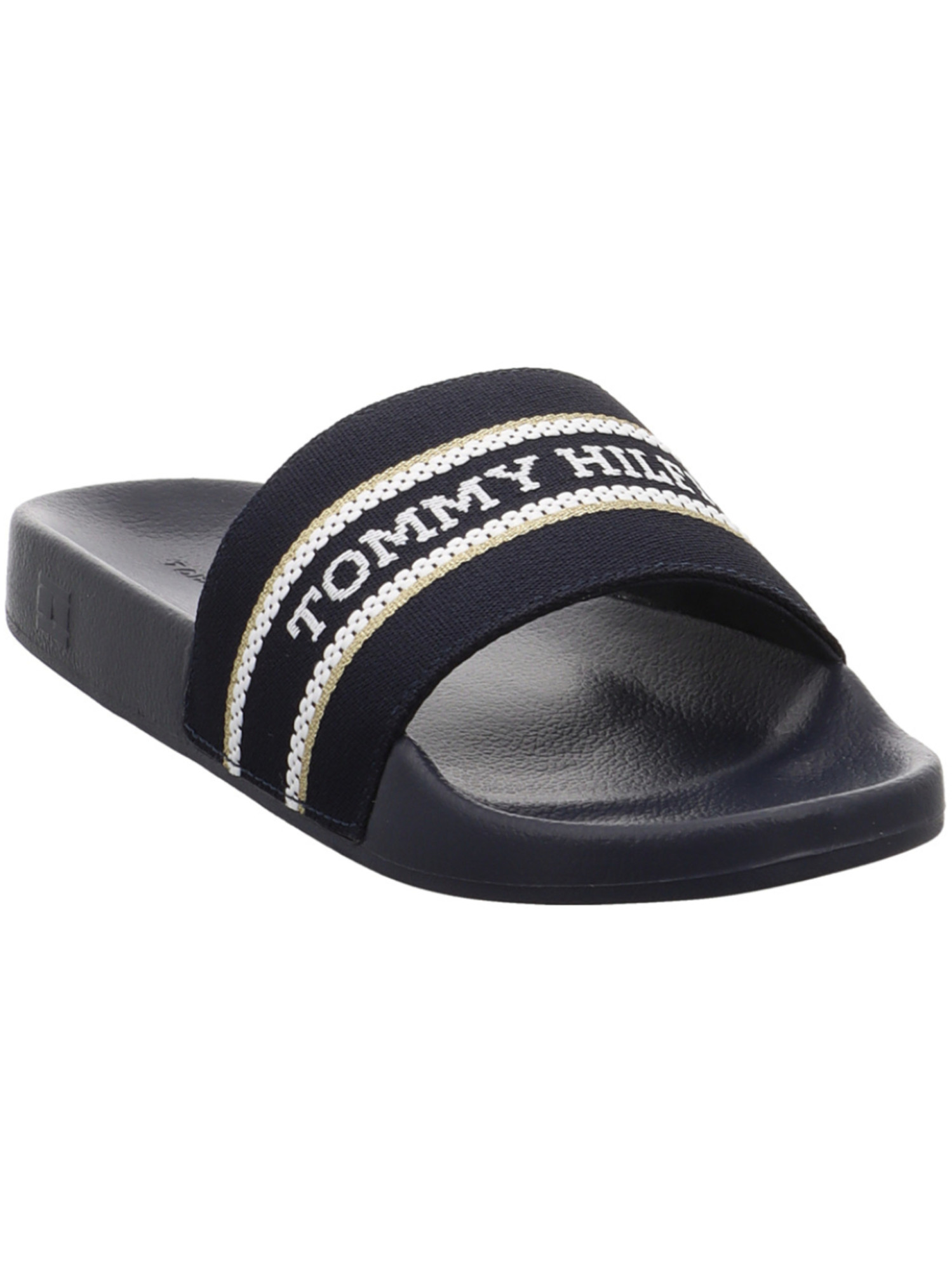 detail Tommy Hilfiger dámské tmavě modré pantofle