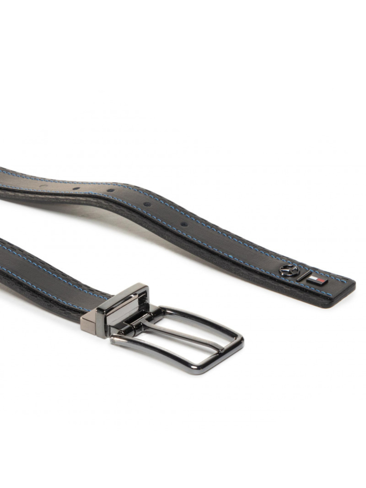 detail Tommy Hilfiger pánský černý pásek