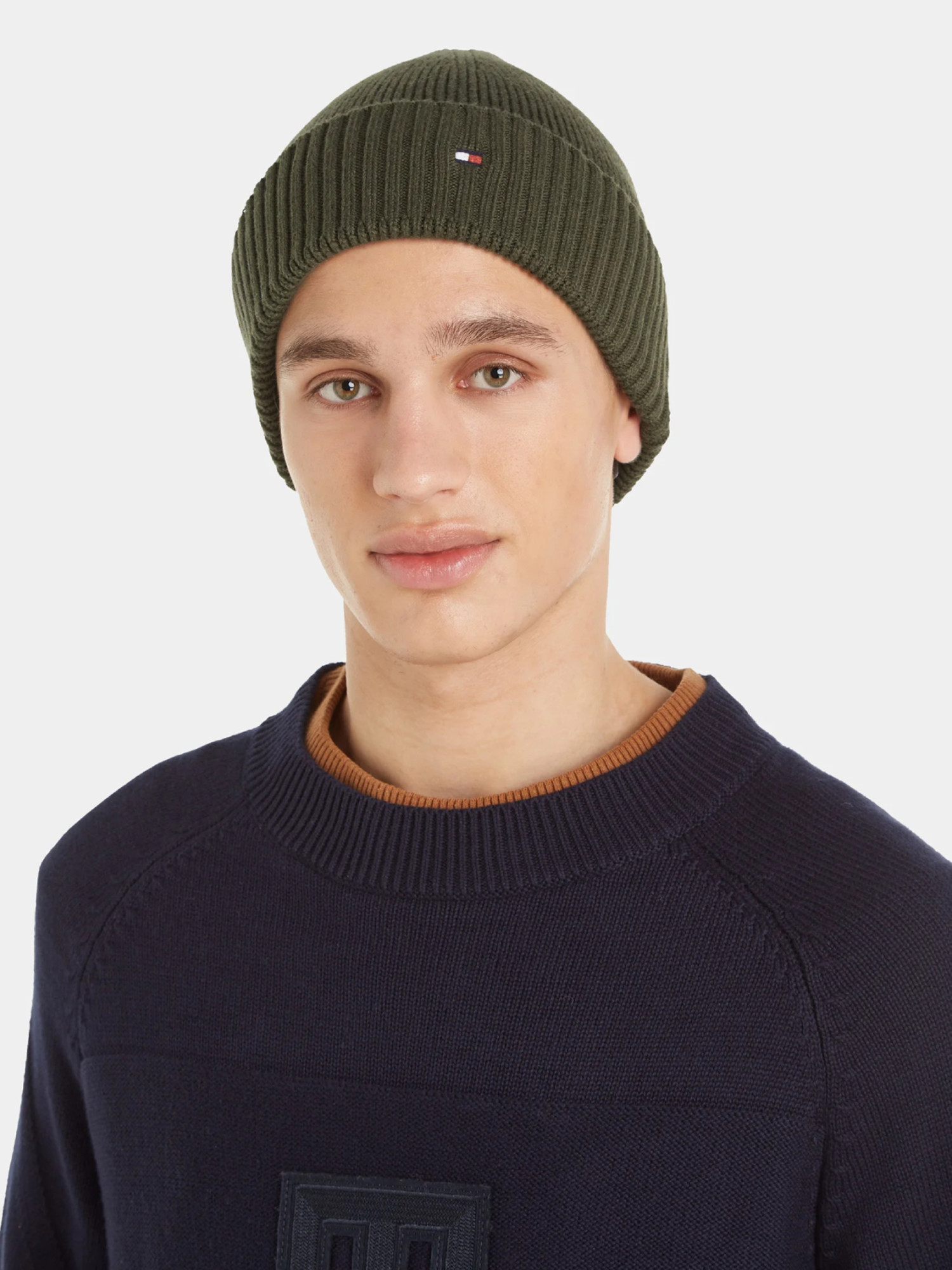 detail Tommy Hilfiger pánská khaki zelená čepice