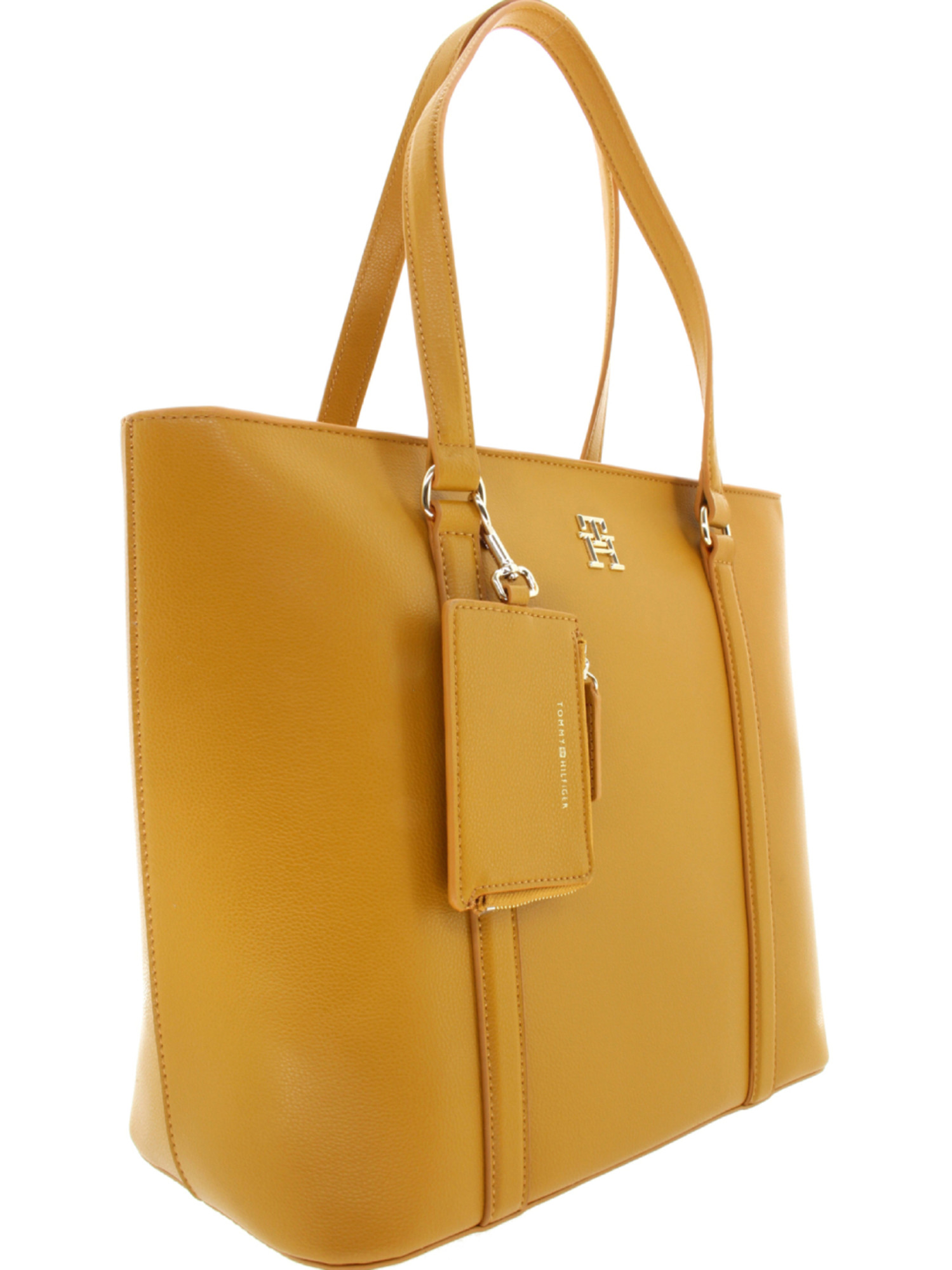 detail Tommy Hilfiger dámská hořčicová kabelka