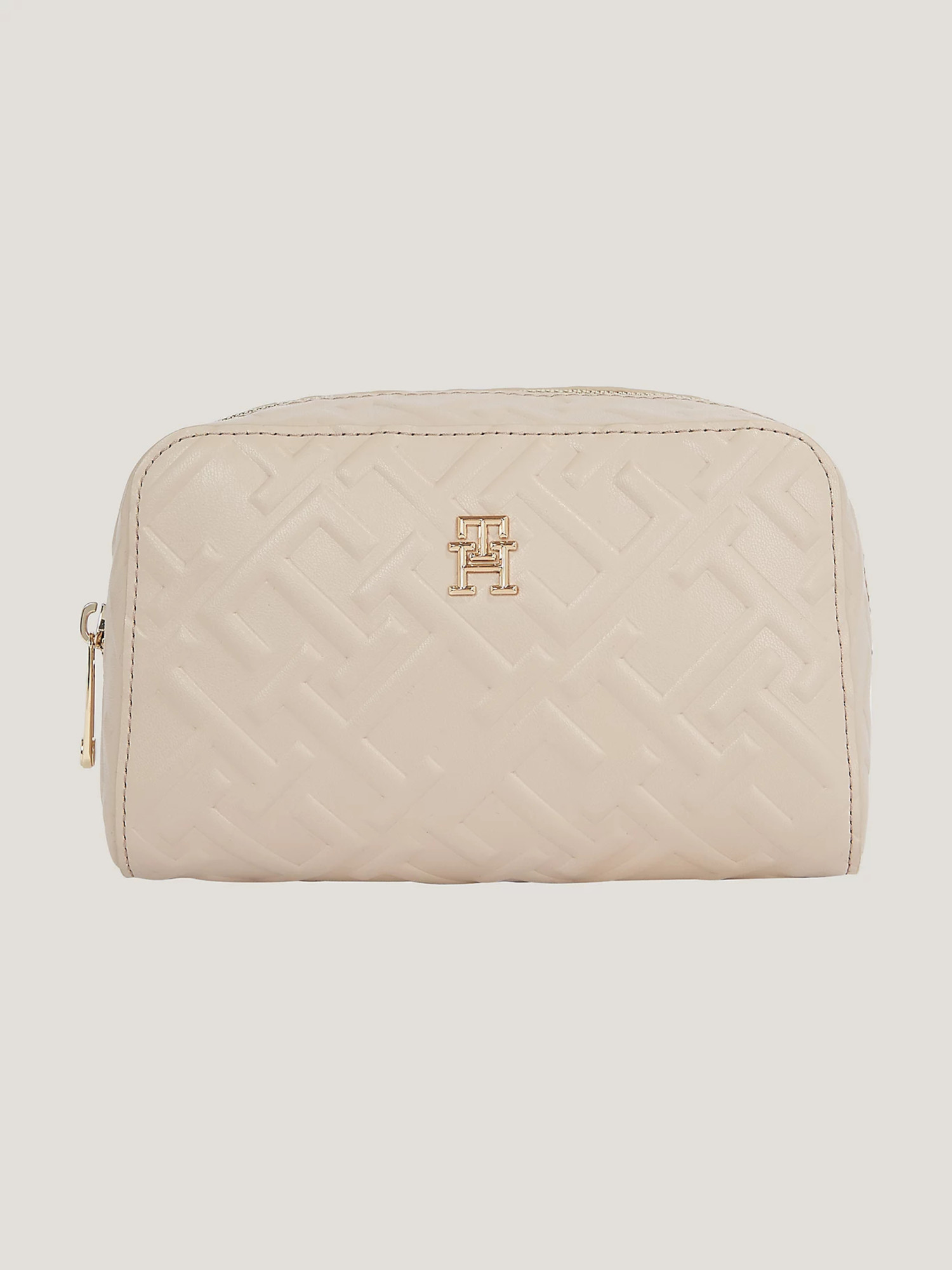 detail Tommy Hilfiger dámská béžová kosmetická taška