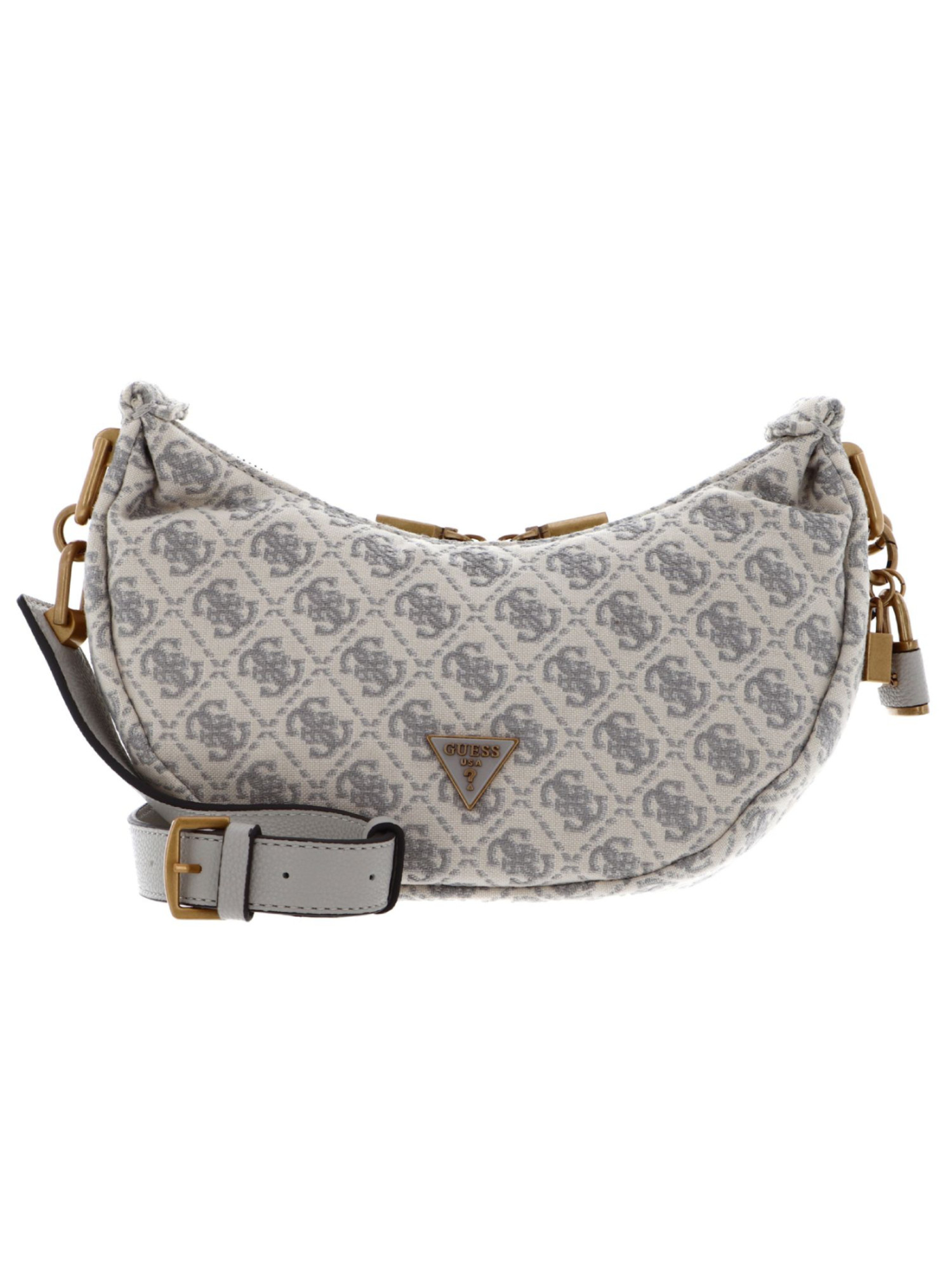 detail Guess dámská béžovošedá crossbody kabelka