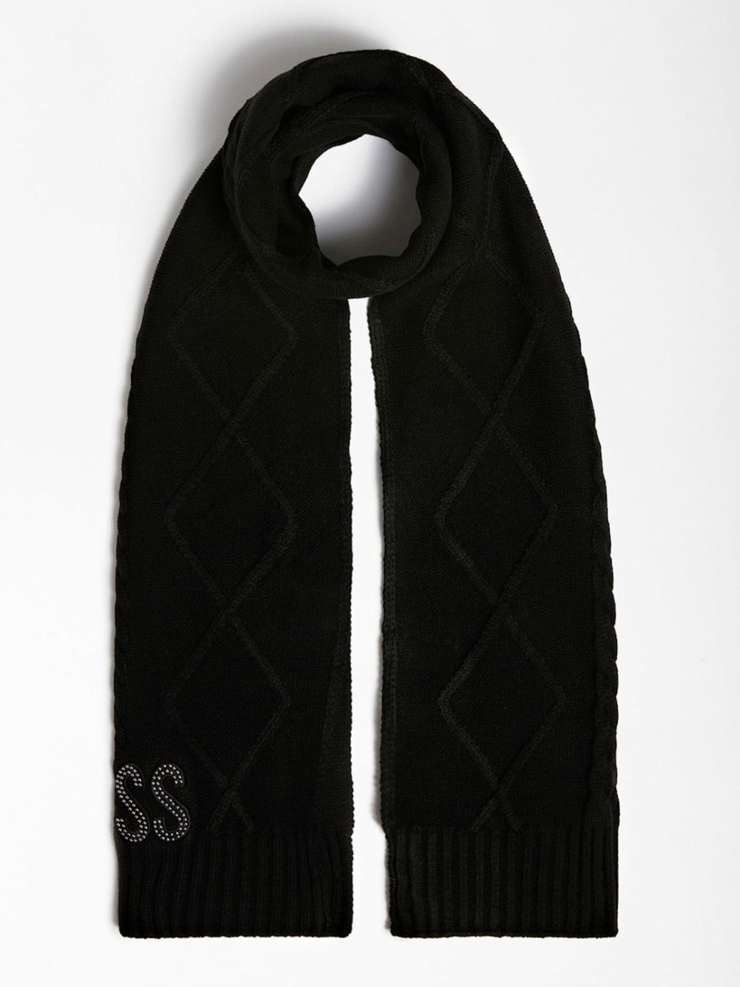 detail Guess dámská černá šála