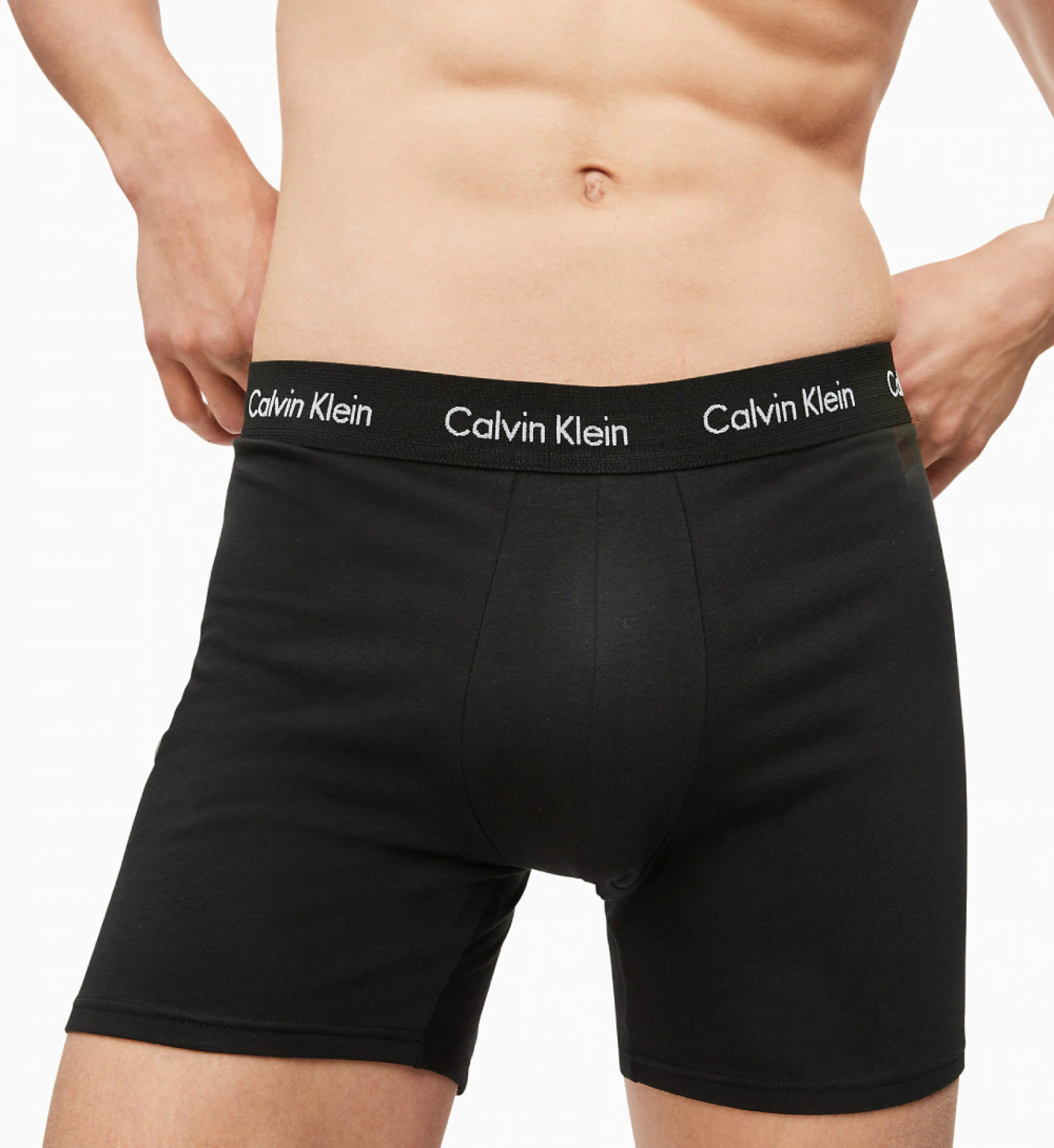 detail Calvin Klein pánské černé boxerky 3 pack