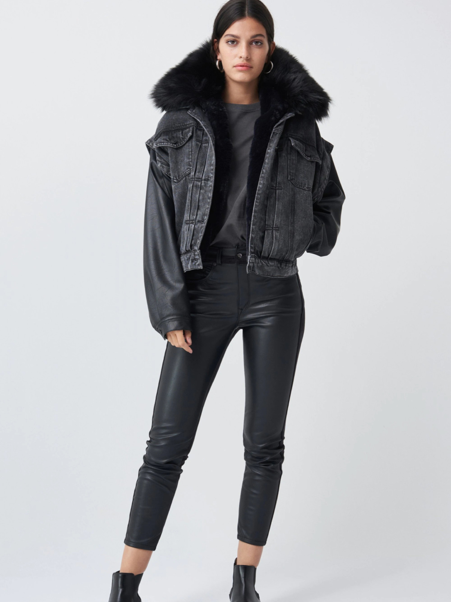 detail Salsa Jeans dámská černá bunda