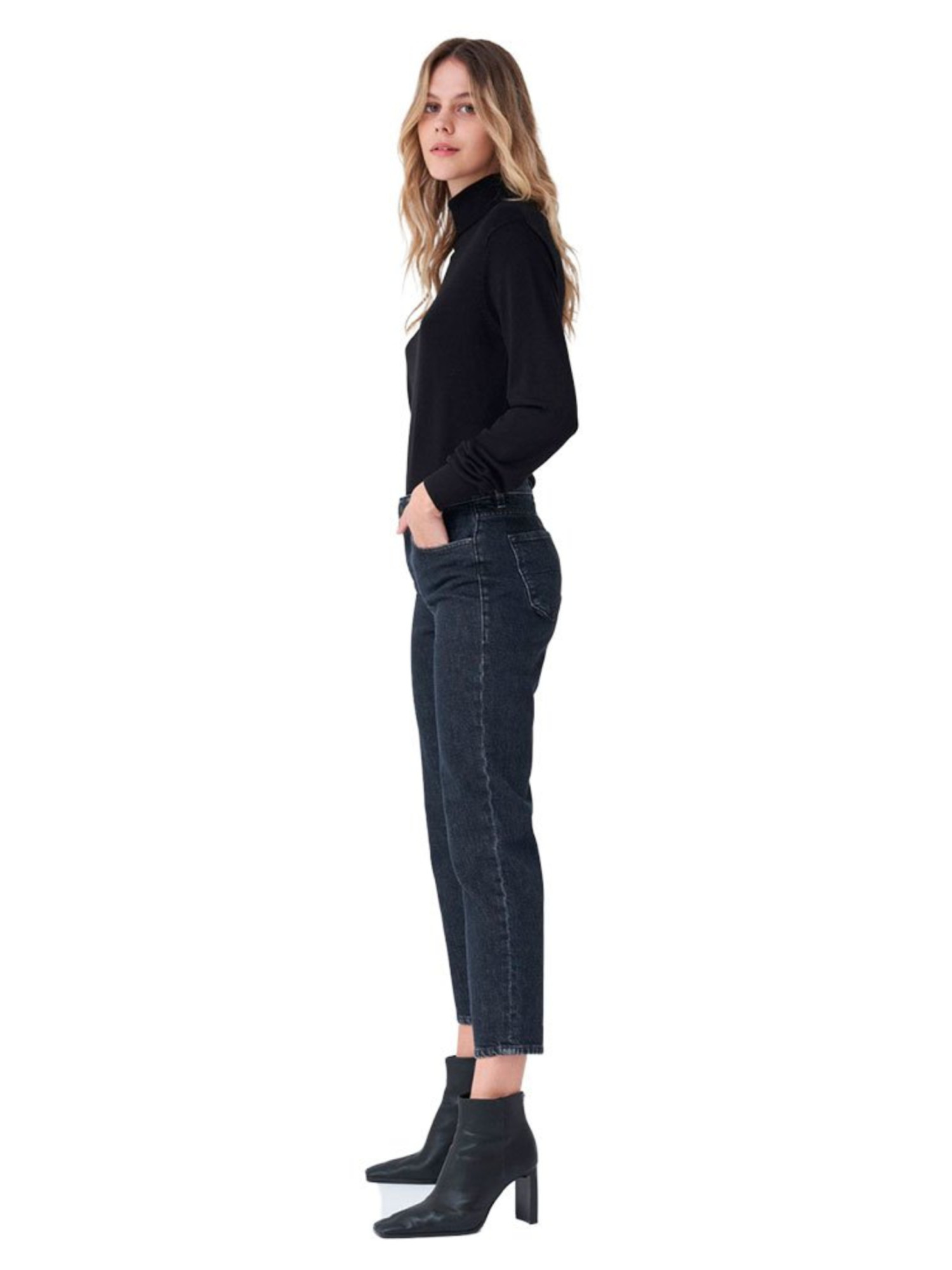 detail Salsa Jeans dámské černé džíny