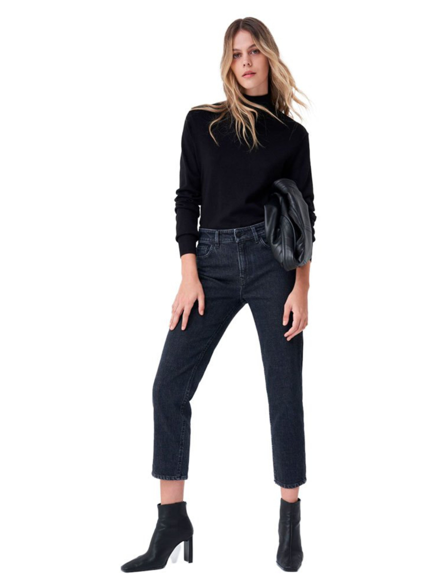 detail Salsa Jeans dámské černé džíny