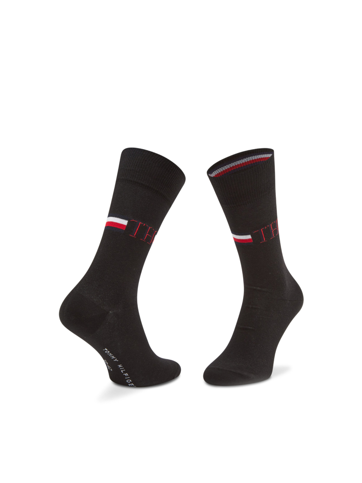 detail Tommy Hilfiger pánské černé ponožky 2 pack