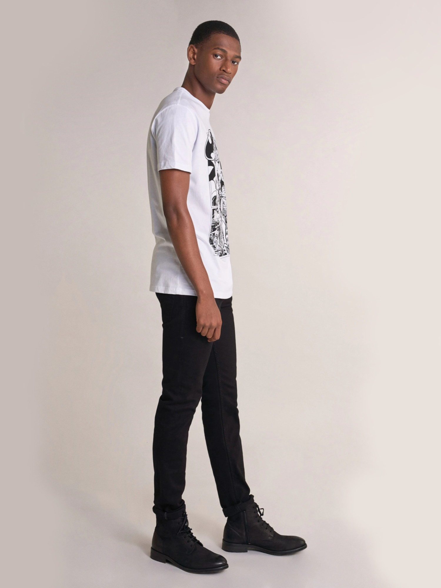 detail Salsa pánské bílé tričko Batman