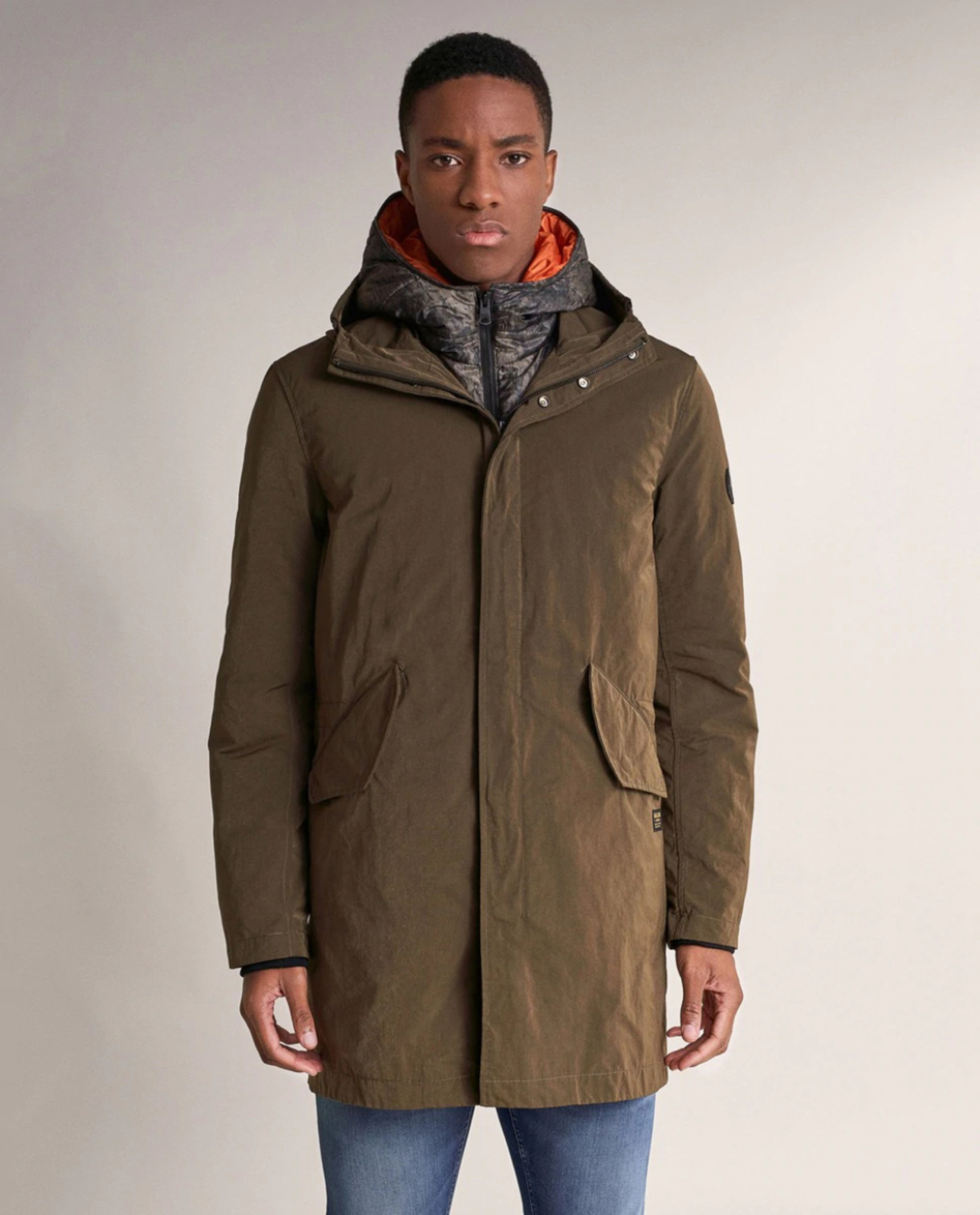 detail Salsa pánská khaki zelená bunda