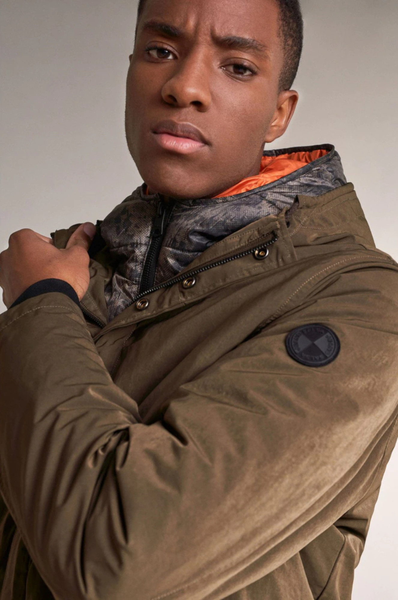 detail Salsa pánská khaki zelená bunda